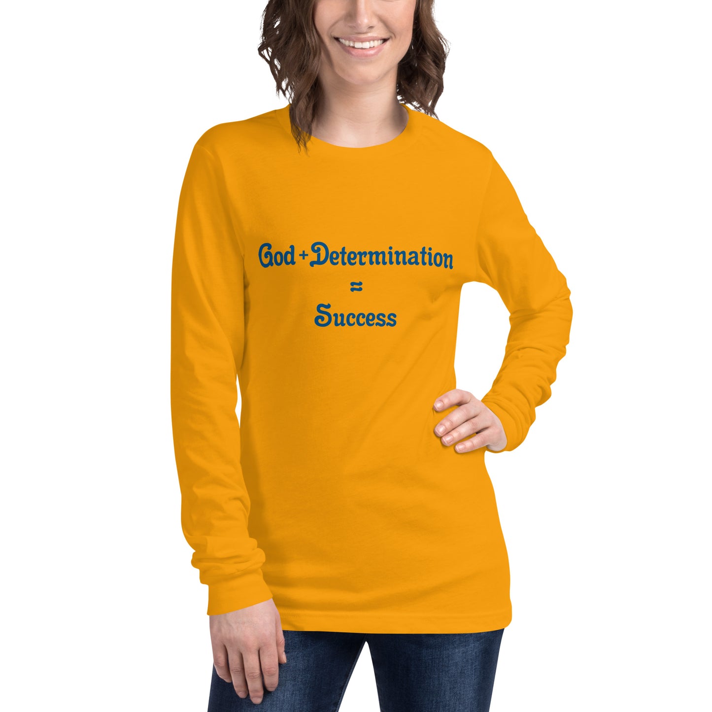 God + Determination = Success Unisex Long Sleeve Tee