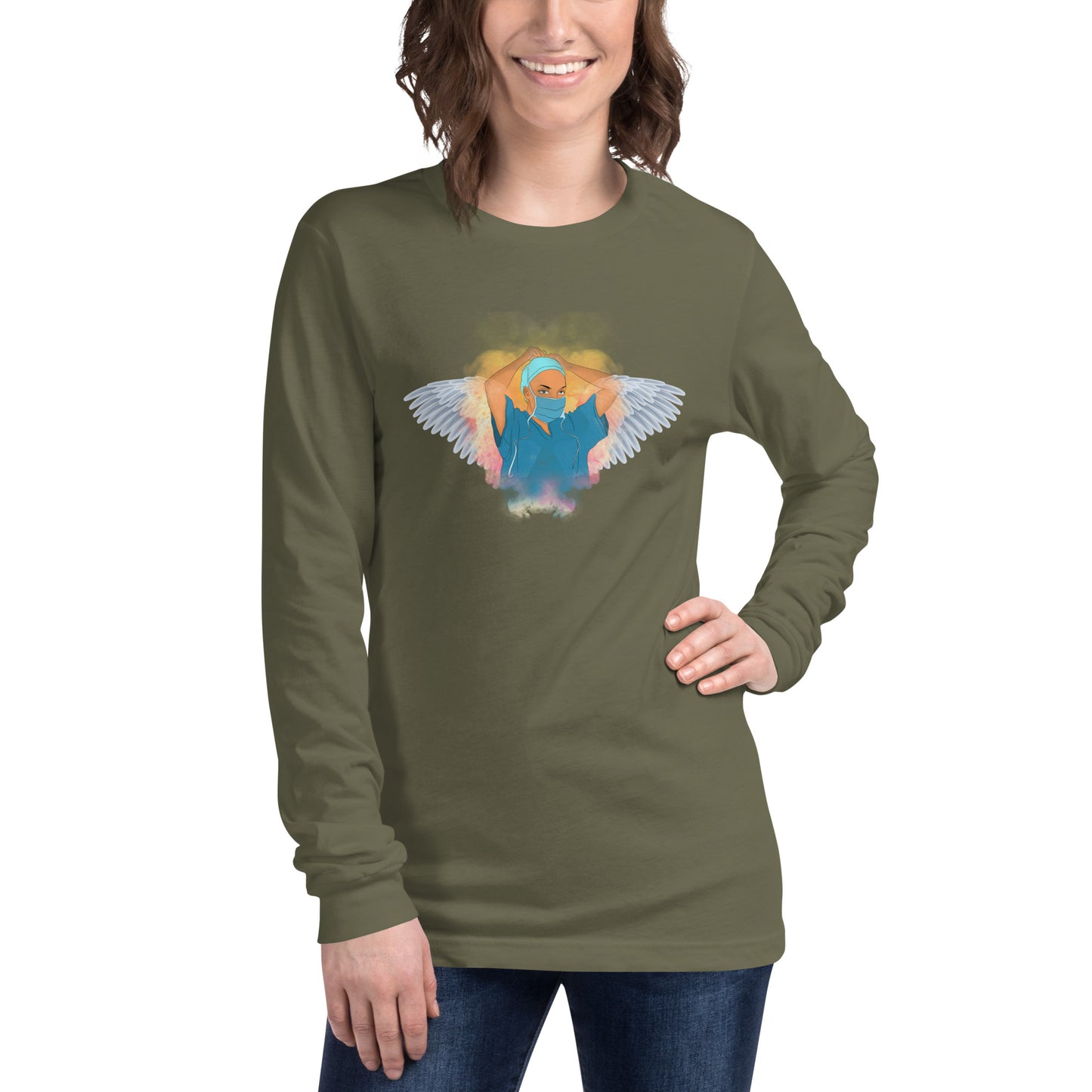 Nurse Is Angel Unisex Long Sleeve Tee