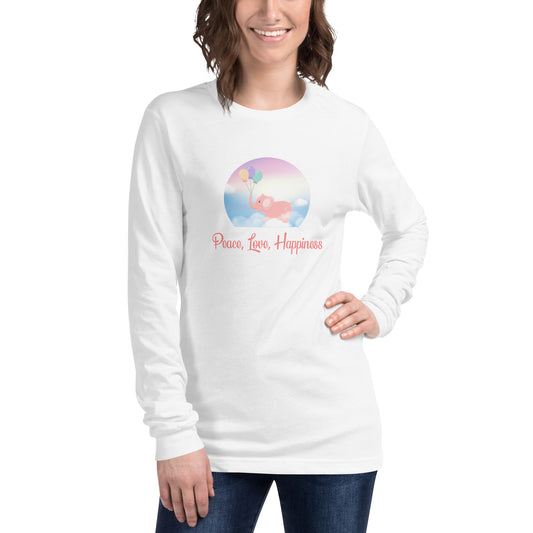 Peace, Love, Happiness Unisex Long Sleeve Tee