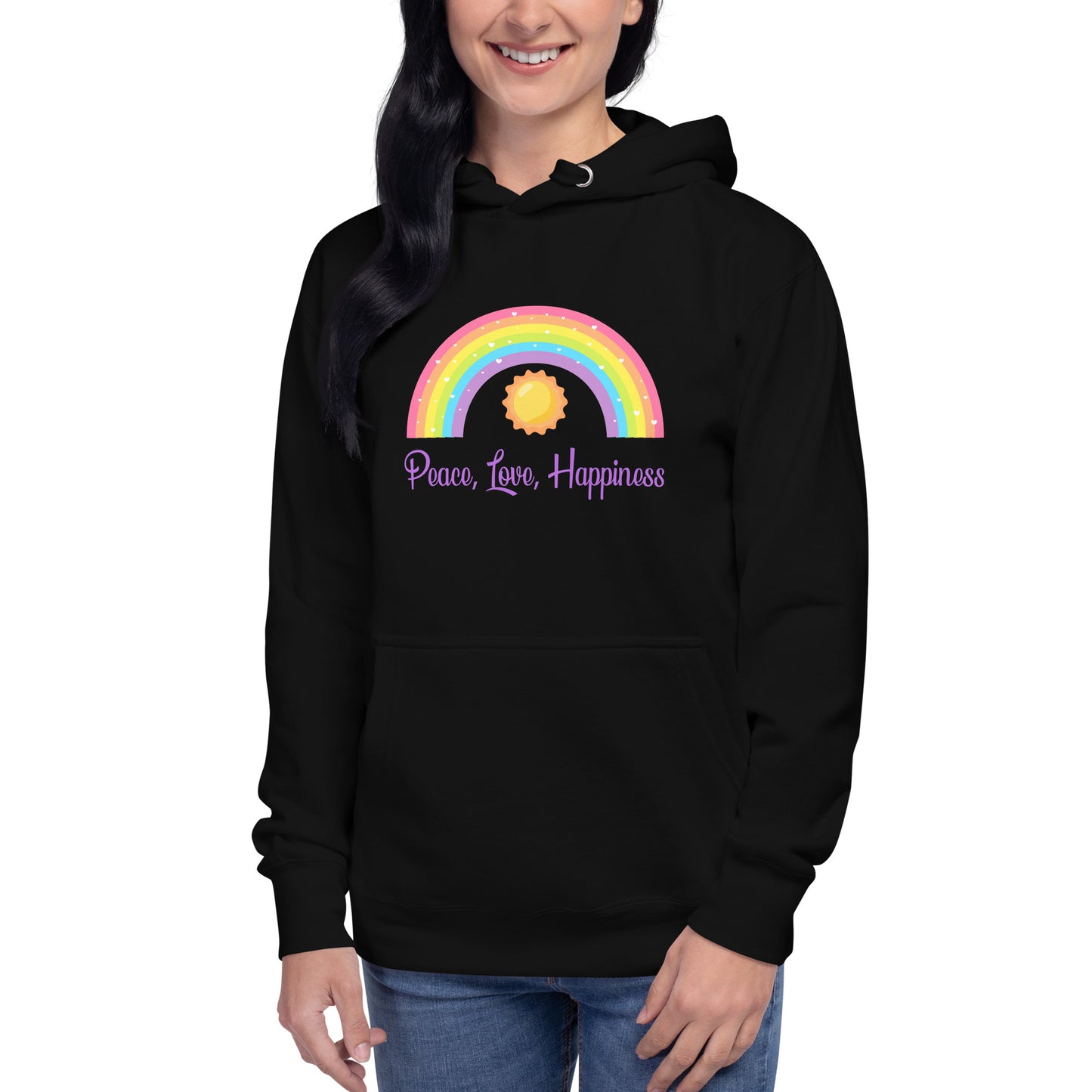 Peace, Love, Happiness Unisex Hoodie