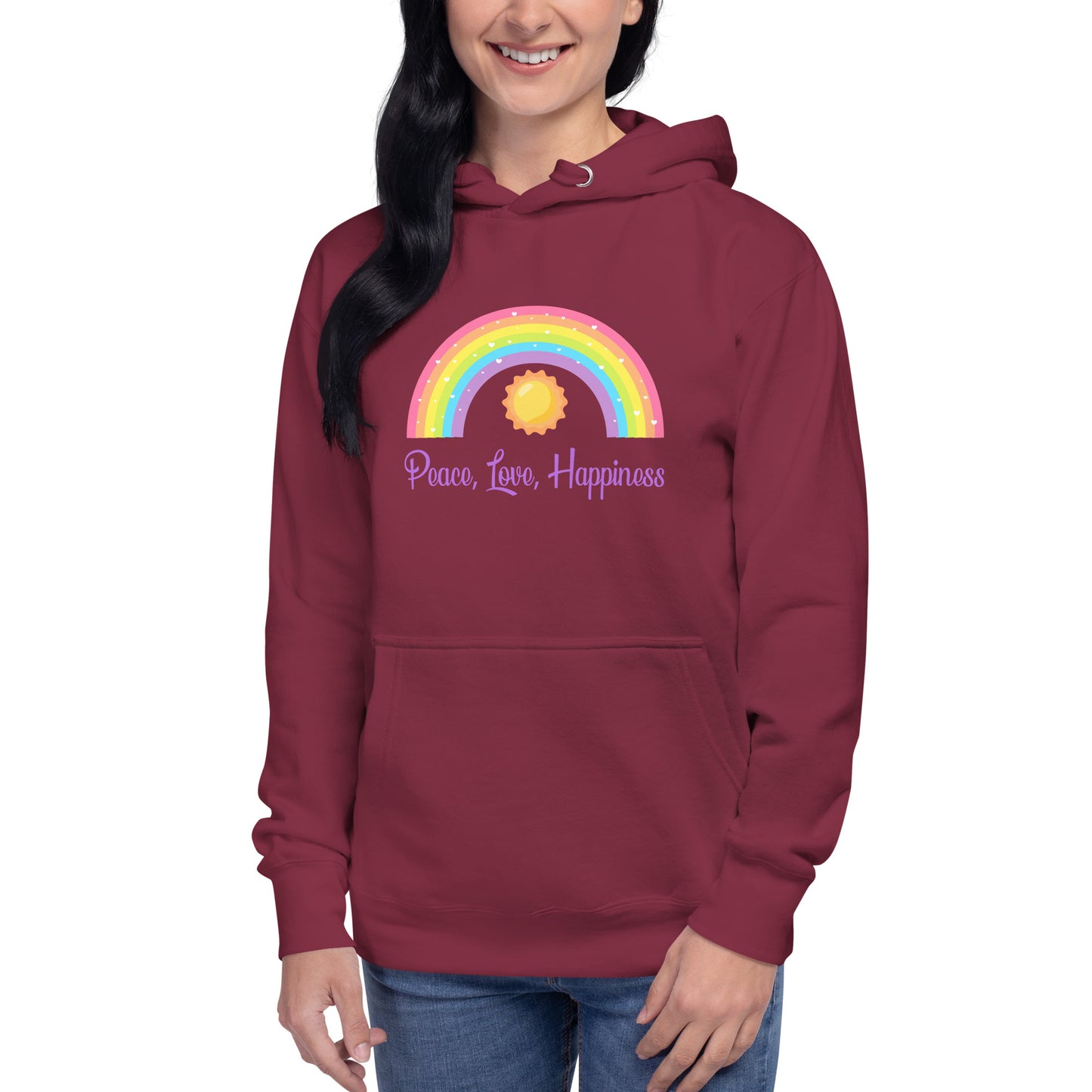 Peace, Love, Happiness Unisex Hoodie