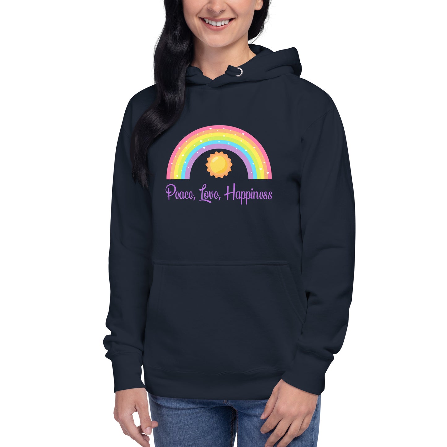 Peace, Love, Happiness Unisex Hoodie