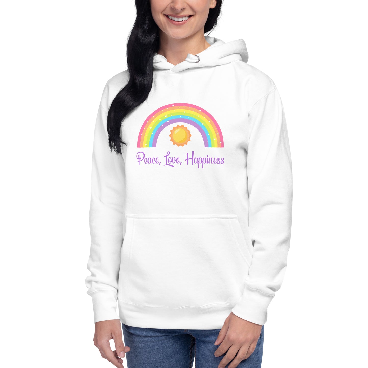 Peace, Love, Happiness Unisex Hoodie