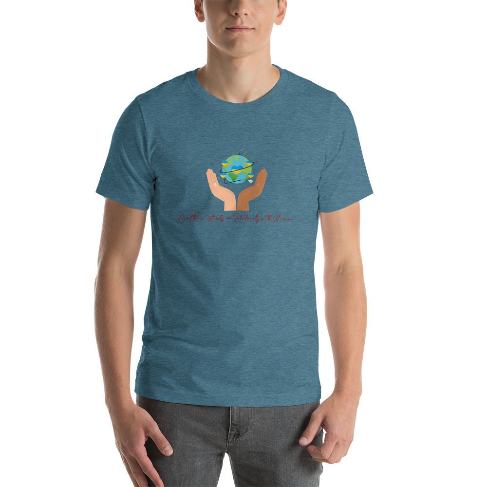 HealthCare Stands In Solidarity With Ukraine Unisex t-shirt