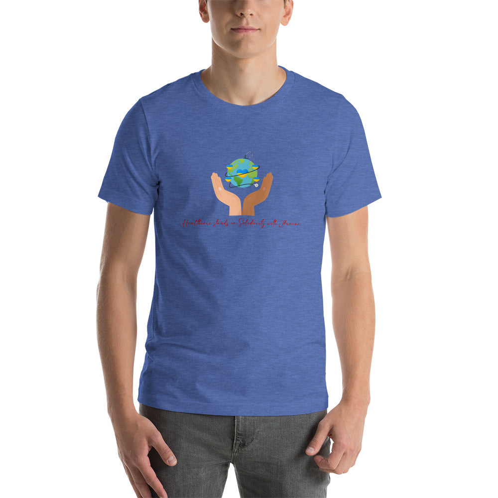 HealthCare Stands In Solidarity With Ukraine Unisex t-shirt