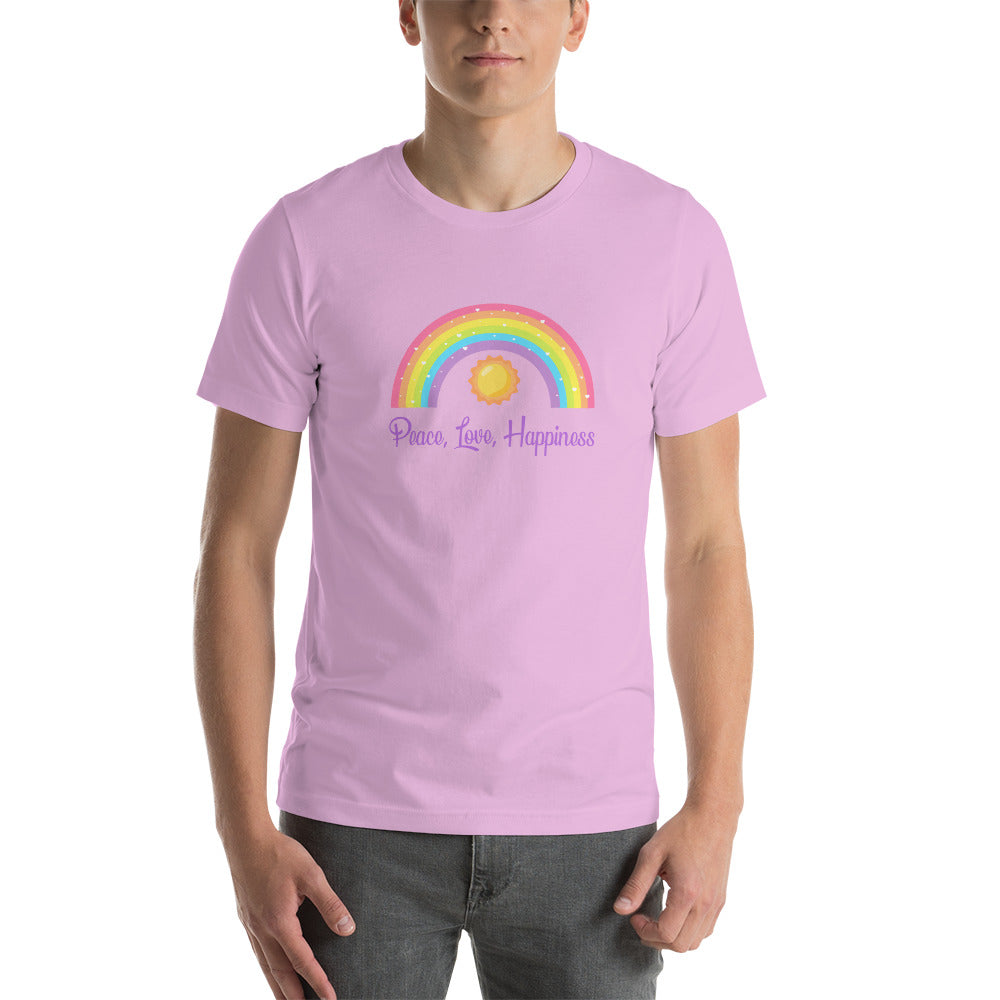 Peace, Love, Happiness Unisex t-shirt