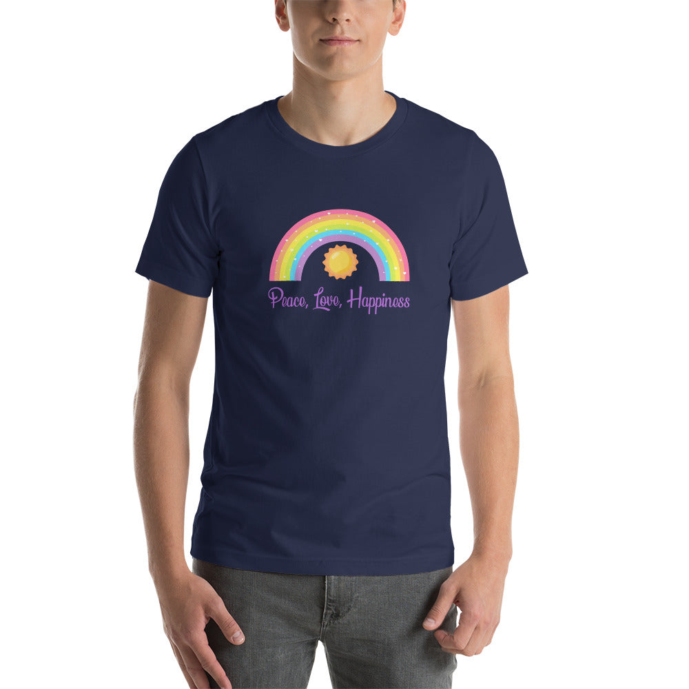 Peace, Love, Happiness Unisex t-shirt