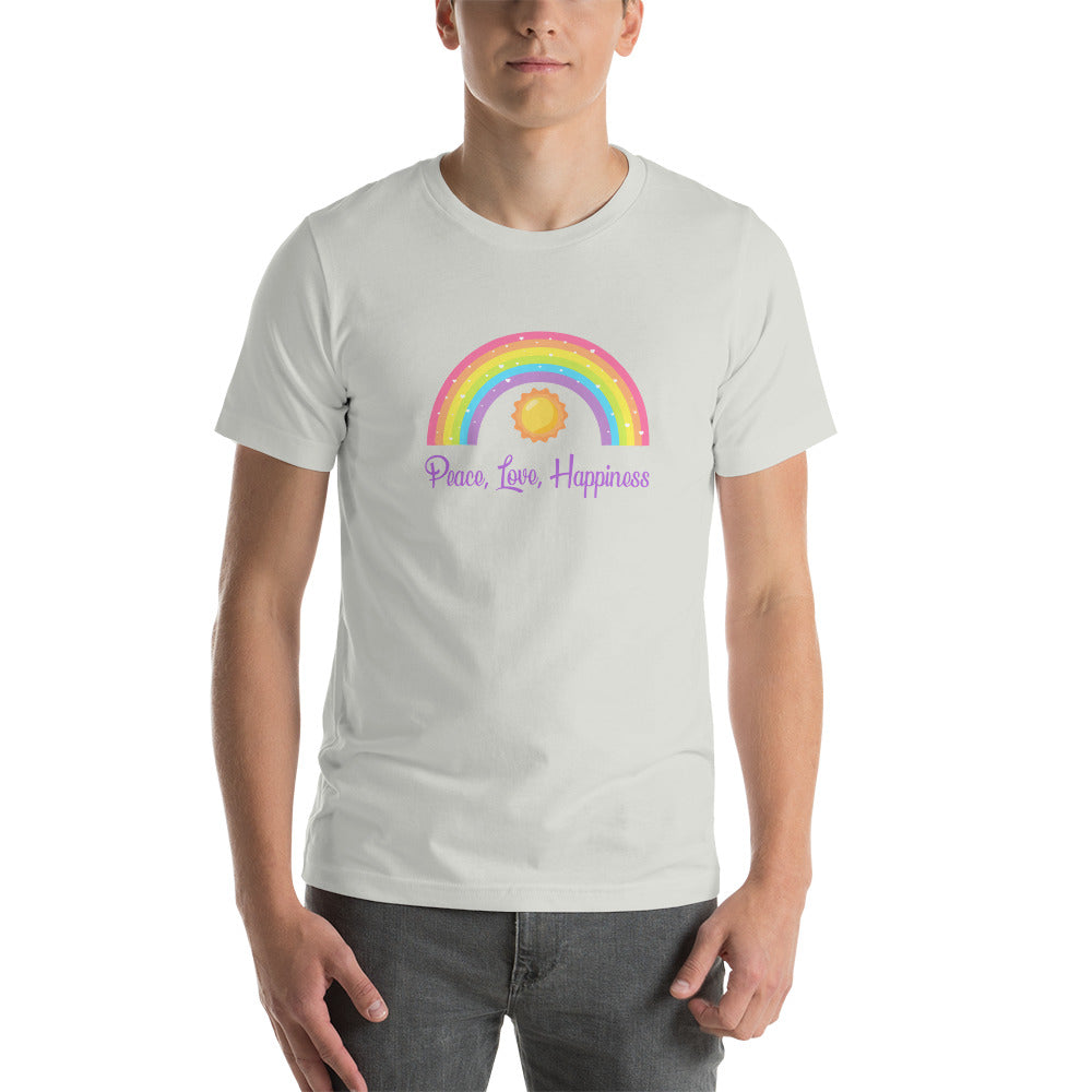 Peace, Love, Happiness Unisex t-shirt