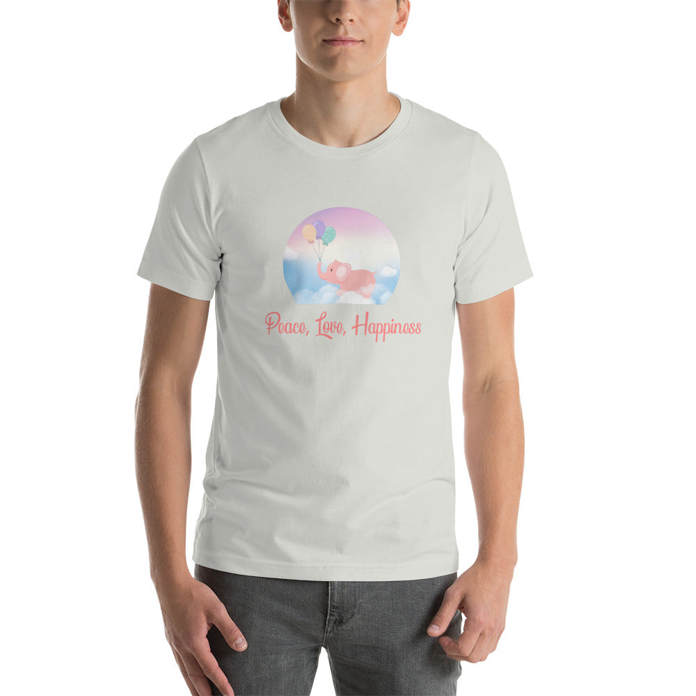 Peace, Love, Happiness Unisex t-shirt