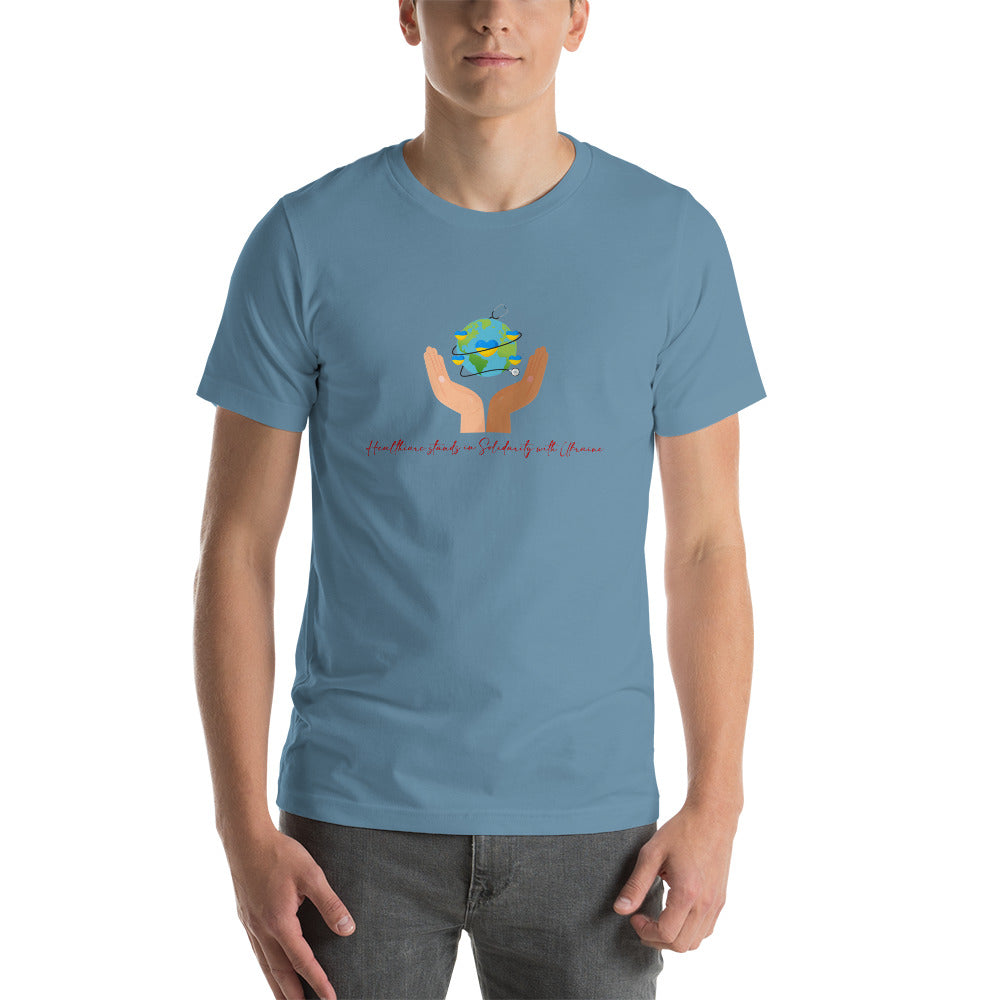 HealthCare Stands In Solidarity With Ukraine Unisex t-shirt