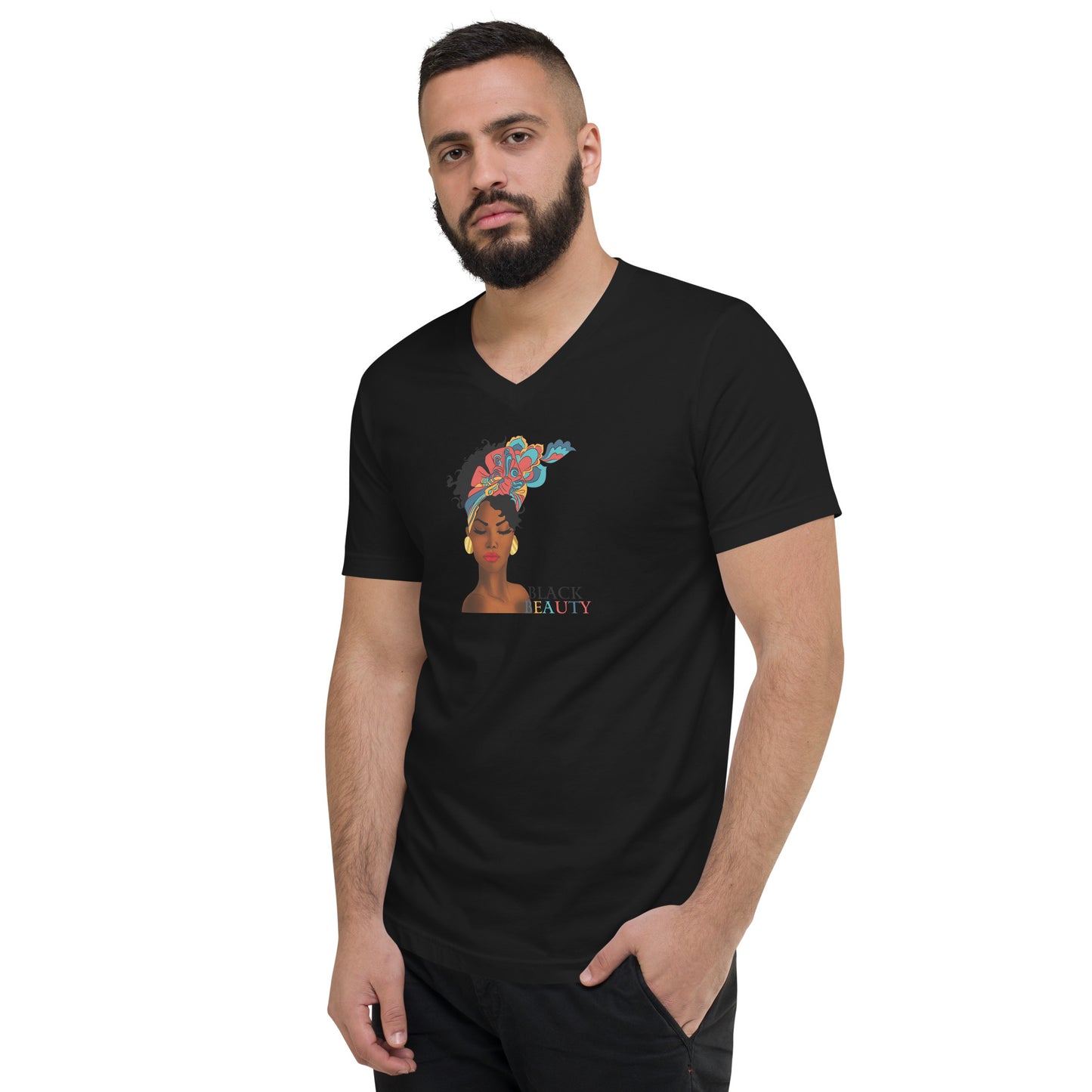 Black Beauty Men's V-Neck T-Shirt