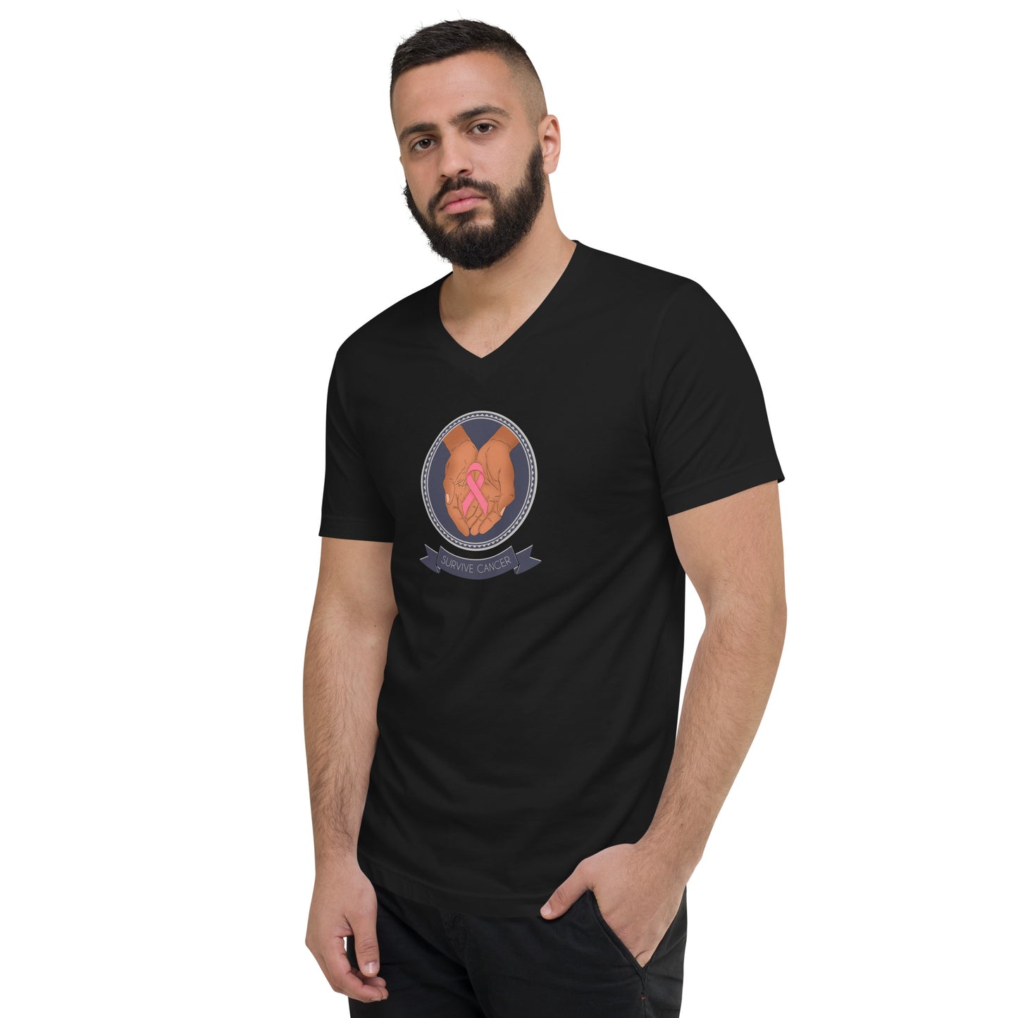 Survive Cancer Men's V-Neck T-Shirt