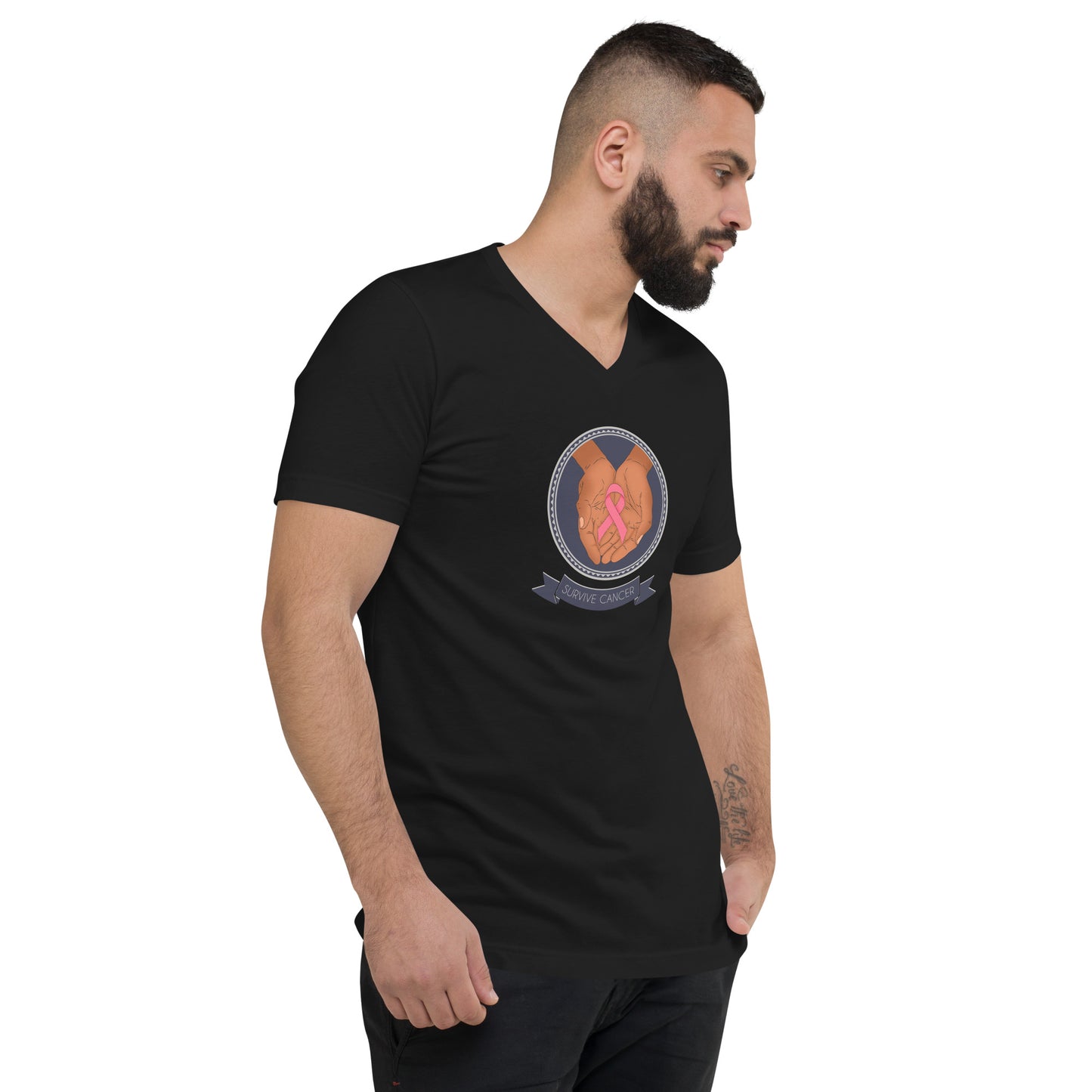 Survive Cancer Men's V-Neck T-Shirt