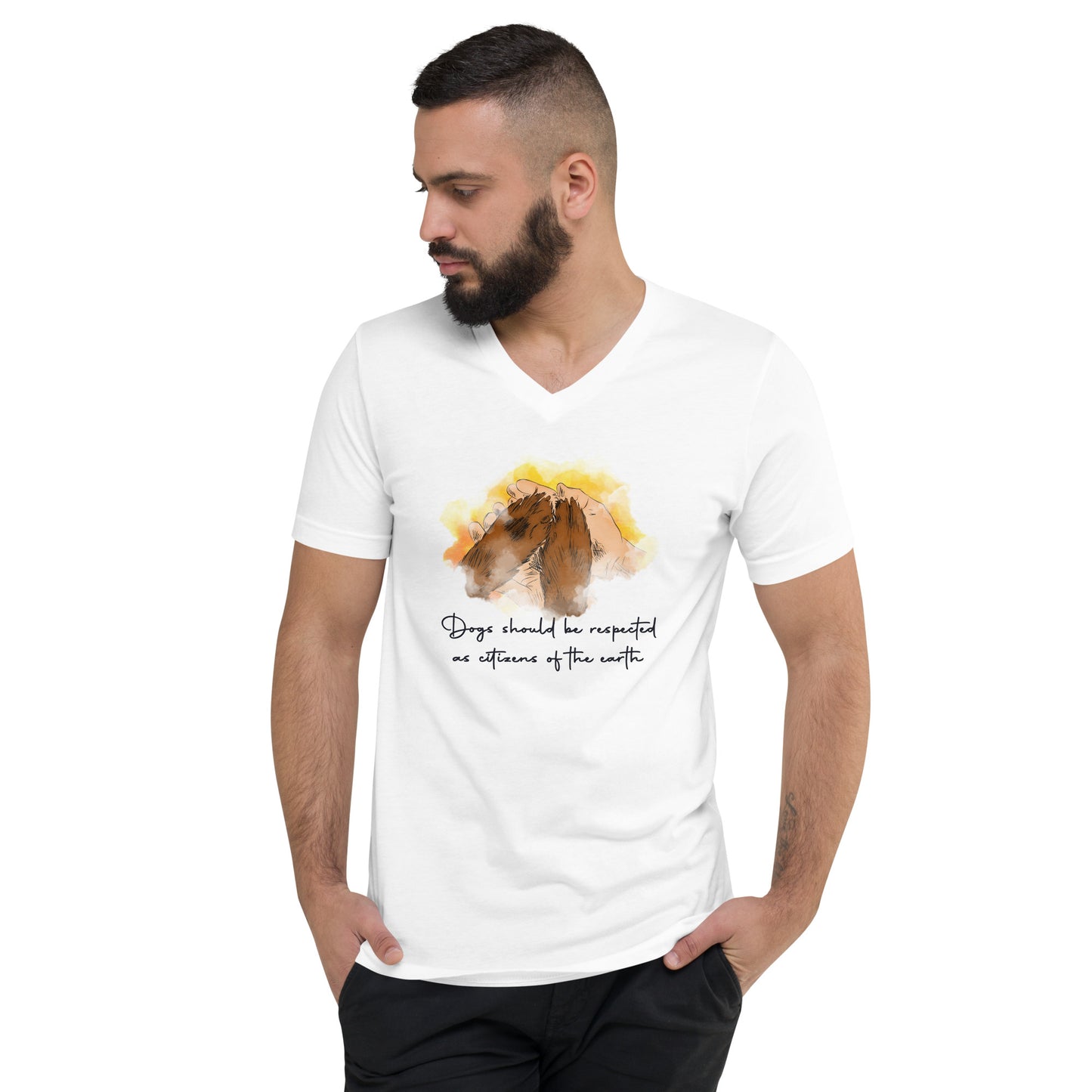 Dogs Should Be Respected Men's V-Neck T-Shirt