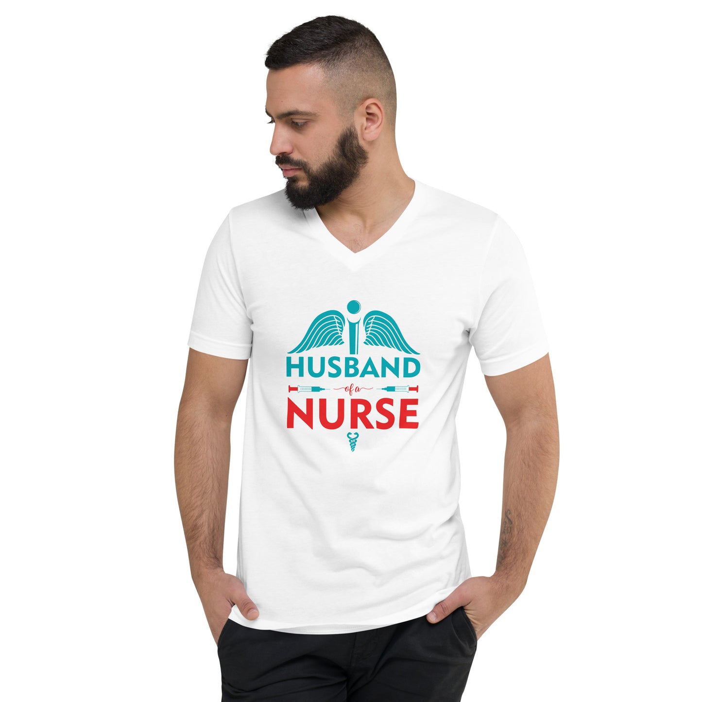 Husband Of A Nurse Men's V-Neck T-Shirt