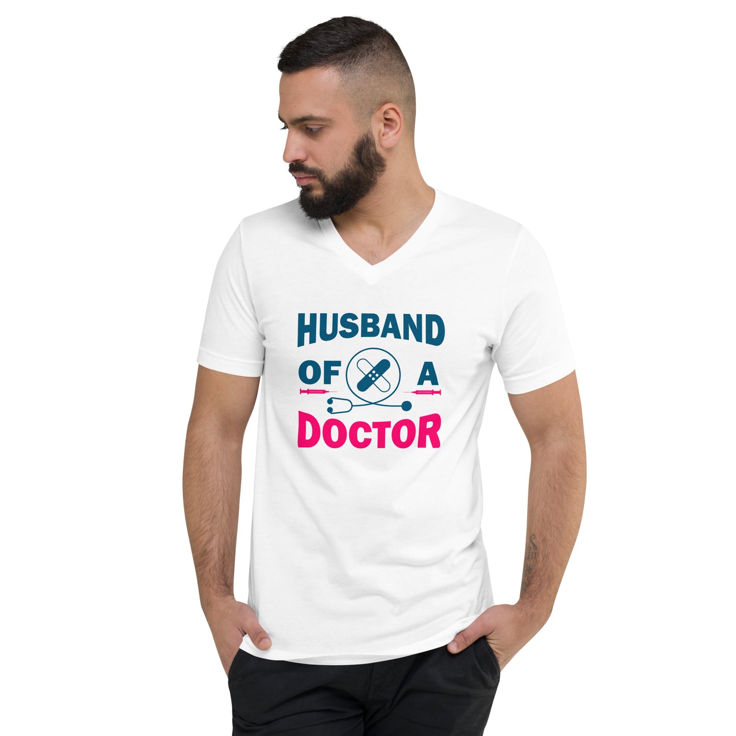 Husband Of A Doctor Men's V-Neck T-Shirt