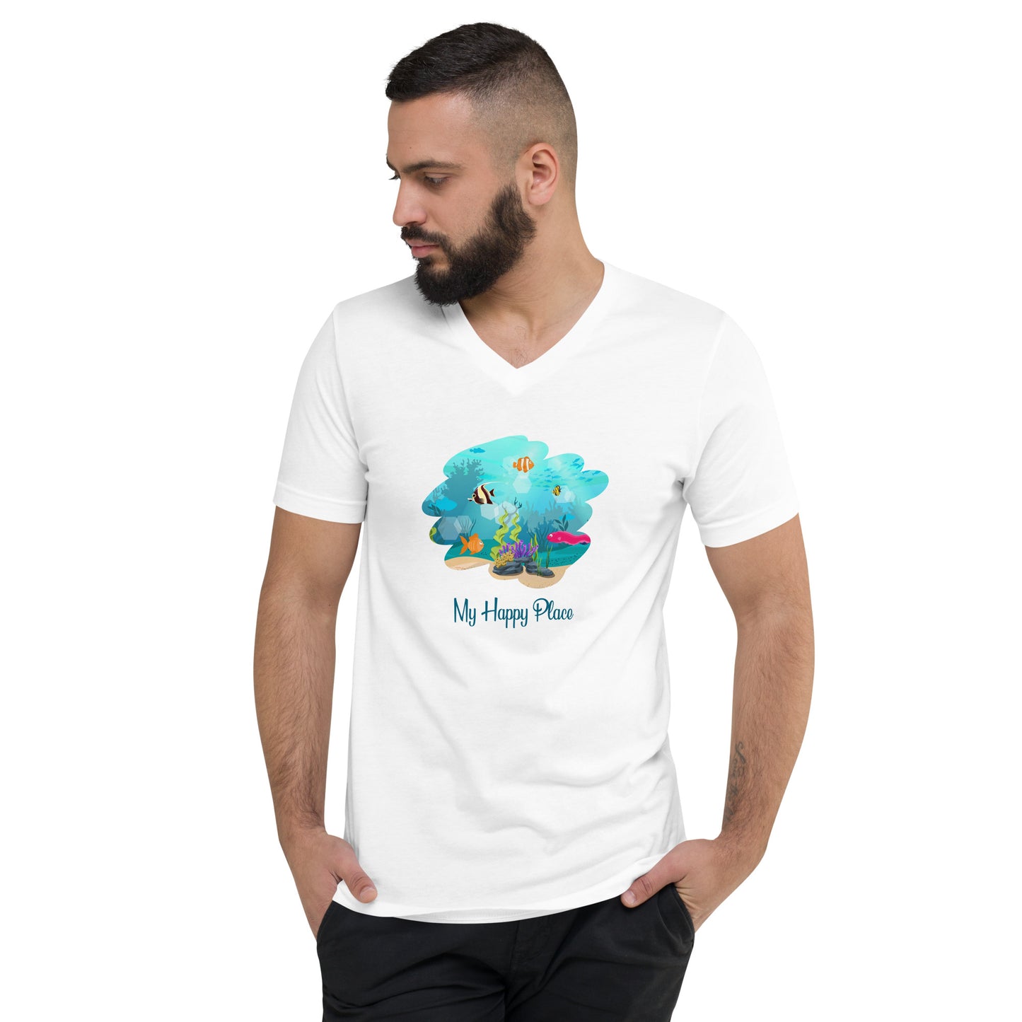 My Happy Place Men's V-Neck T-Shirt