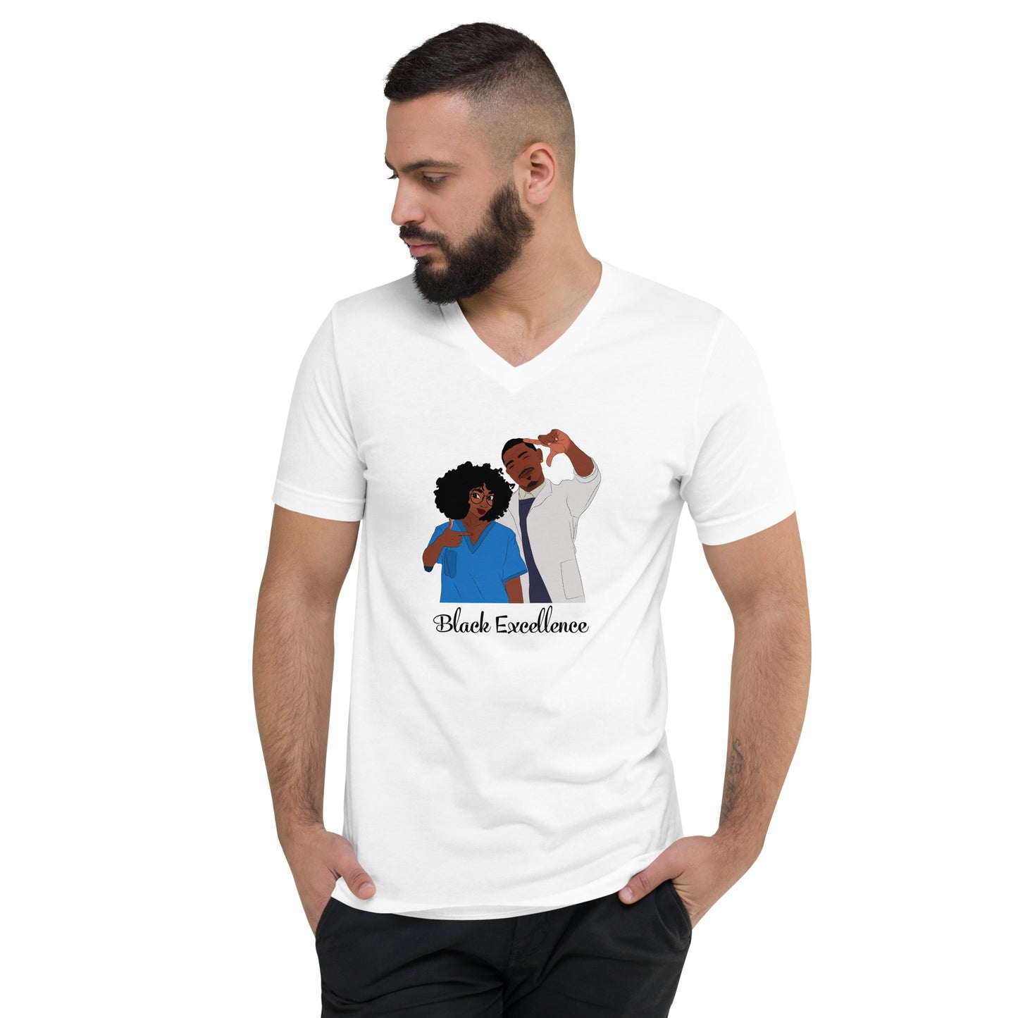 Black Excellence Men's V-Neck T-Shirt