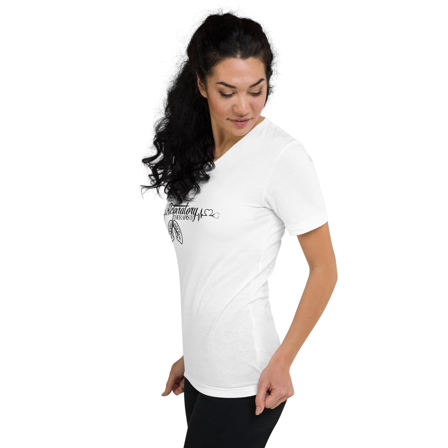 Respiratory Therapist Unisex Short Sleeve V-Neck T-Shirt