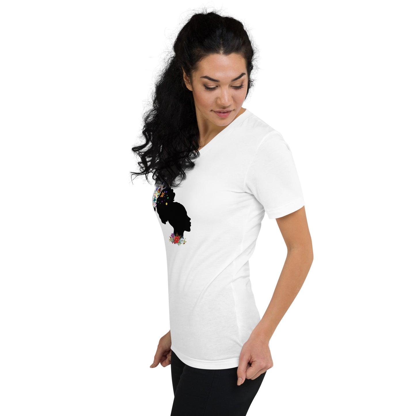 Beautiful Unisex Short Sleeve V-Neck T-Shirt