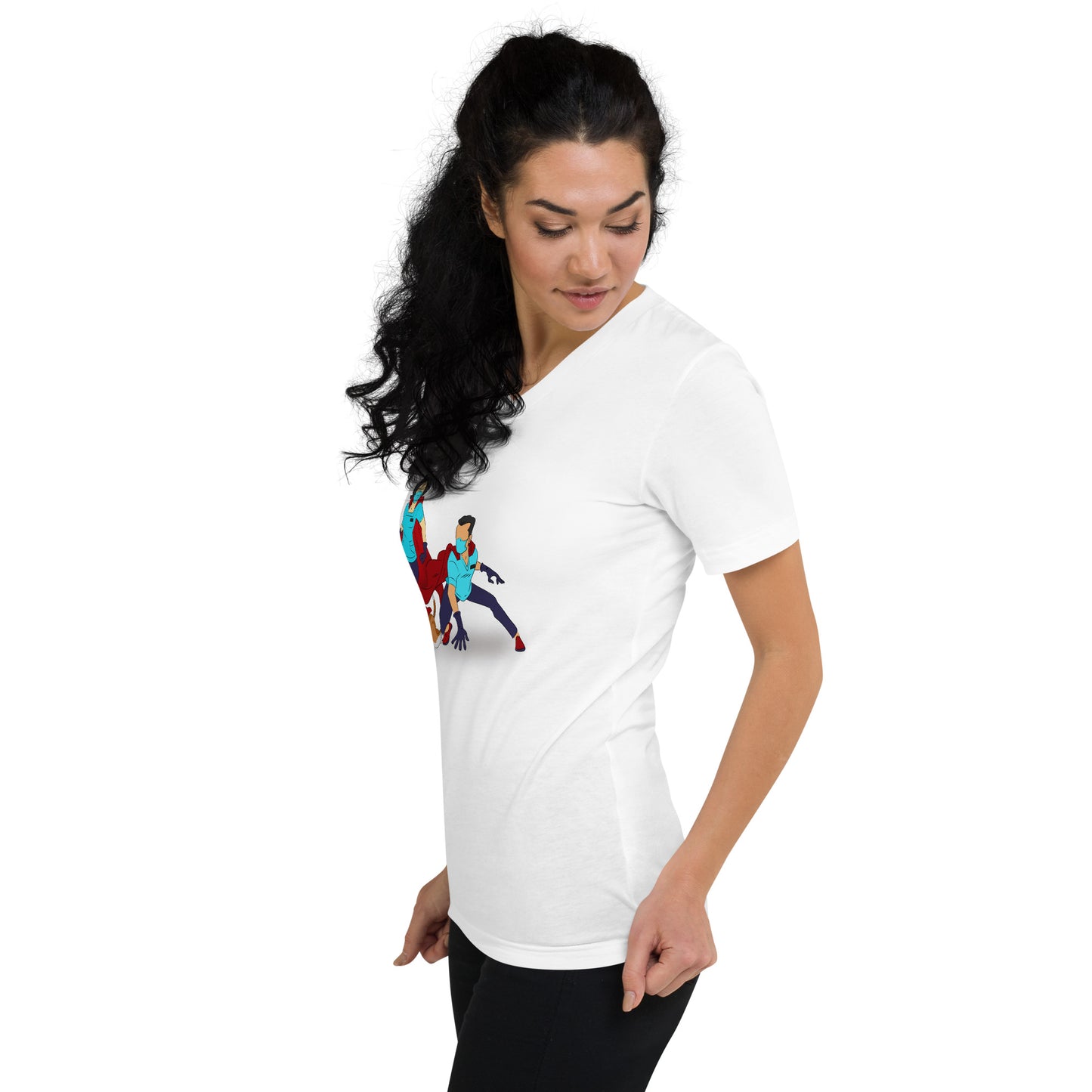 Unisex Short Sleeve V-Neck T-Shirt