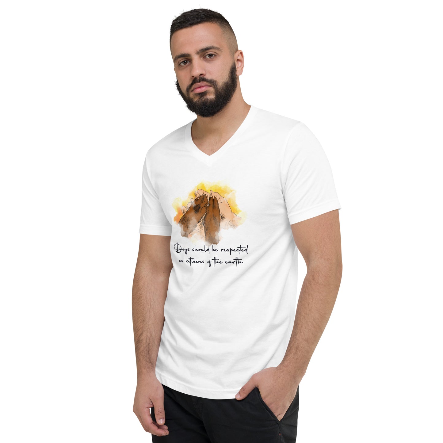 Dogs Should Be Respected Men's V-Neck T-Shirt