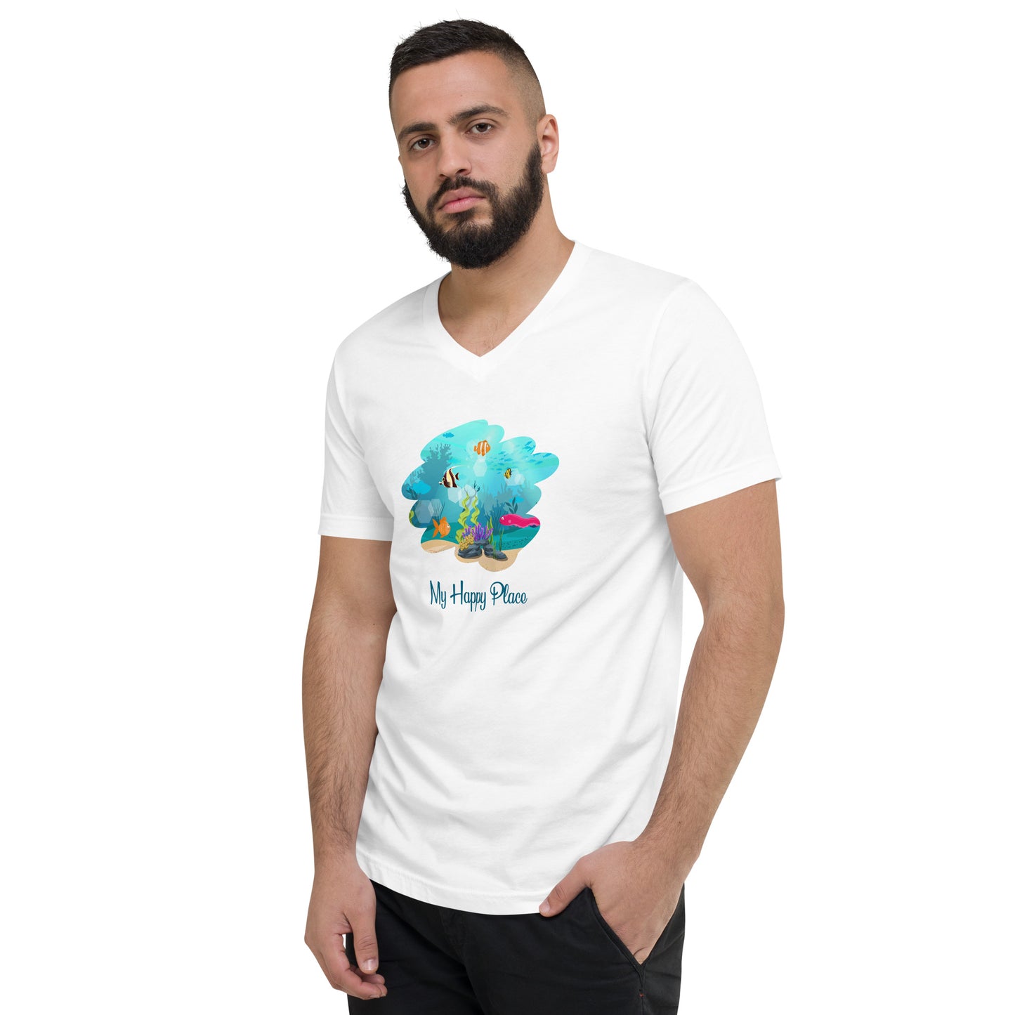 My Happy Place Men's V-Neck T-Shirt