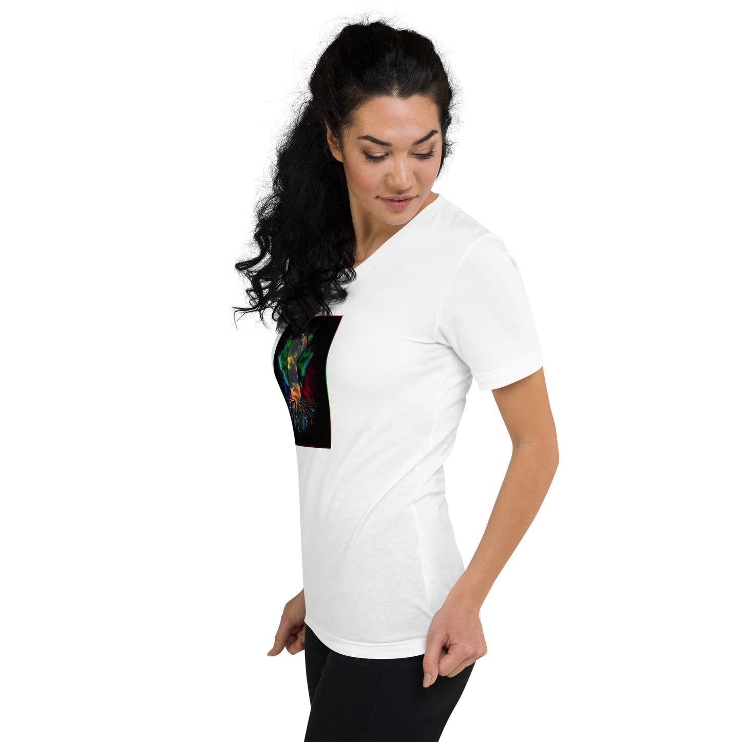 Women's Unisex Short Sleeve V-Neck T-Shirt