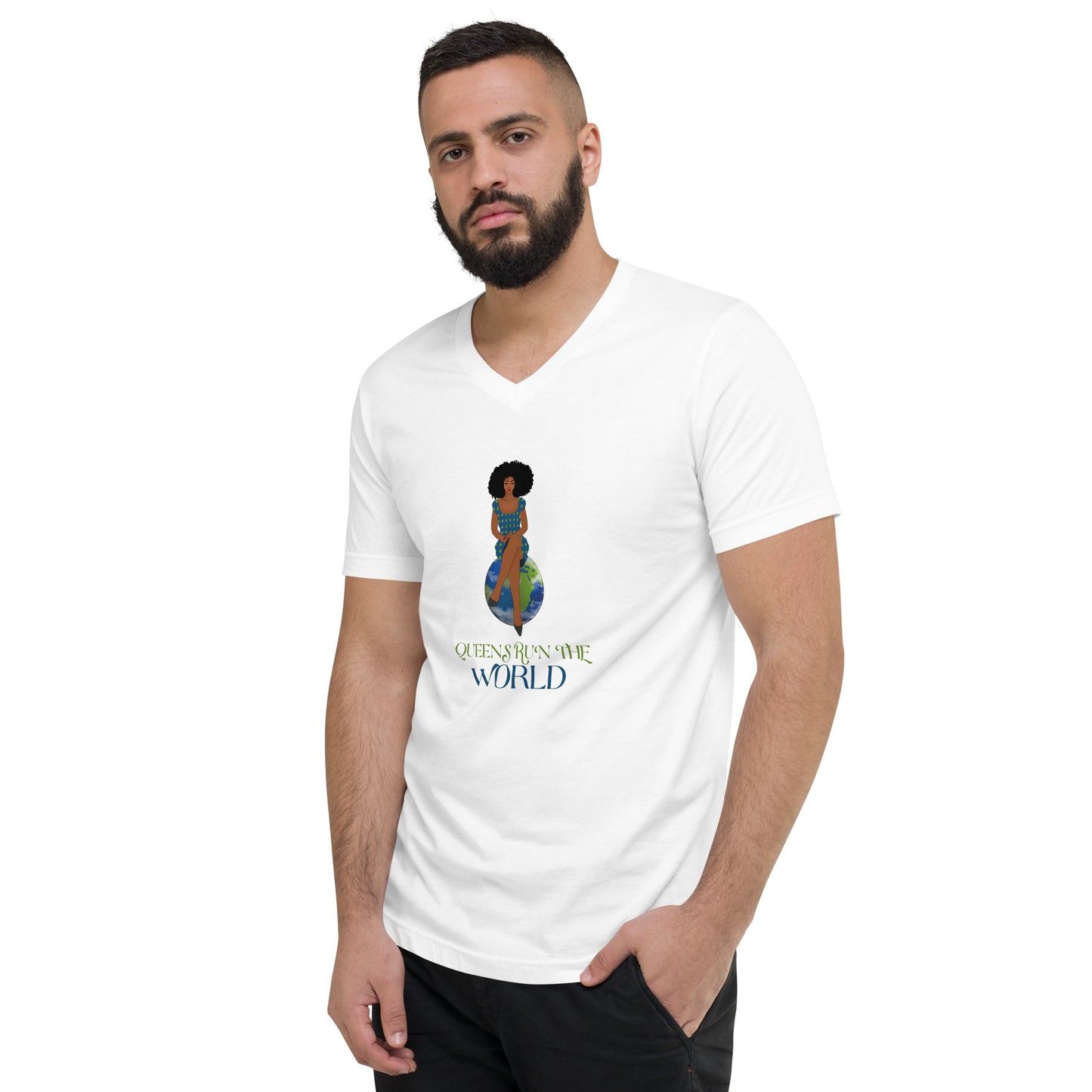 “Queens” Run The World Men's V-Neck T-Shirt