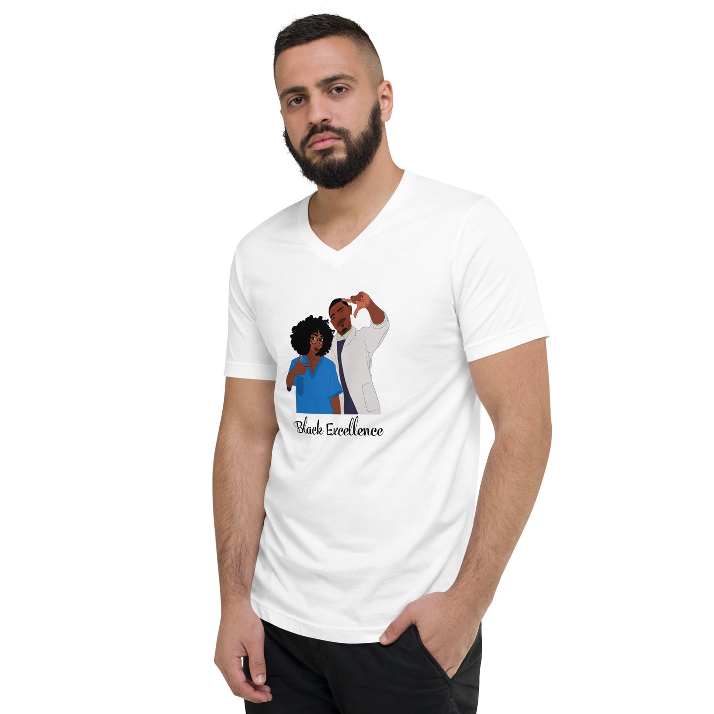 Black Excellence Men's V-Neck T-Shirt