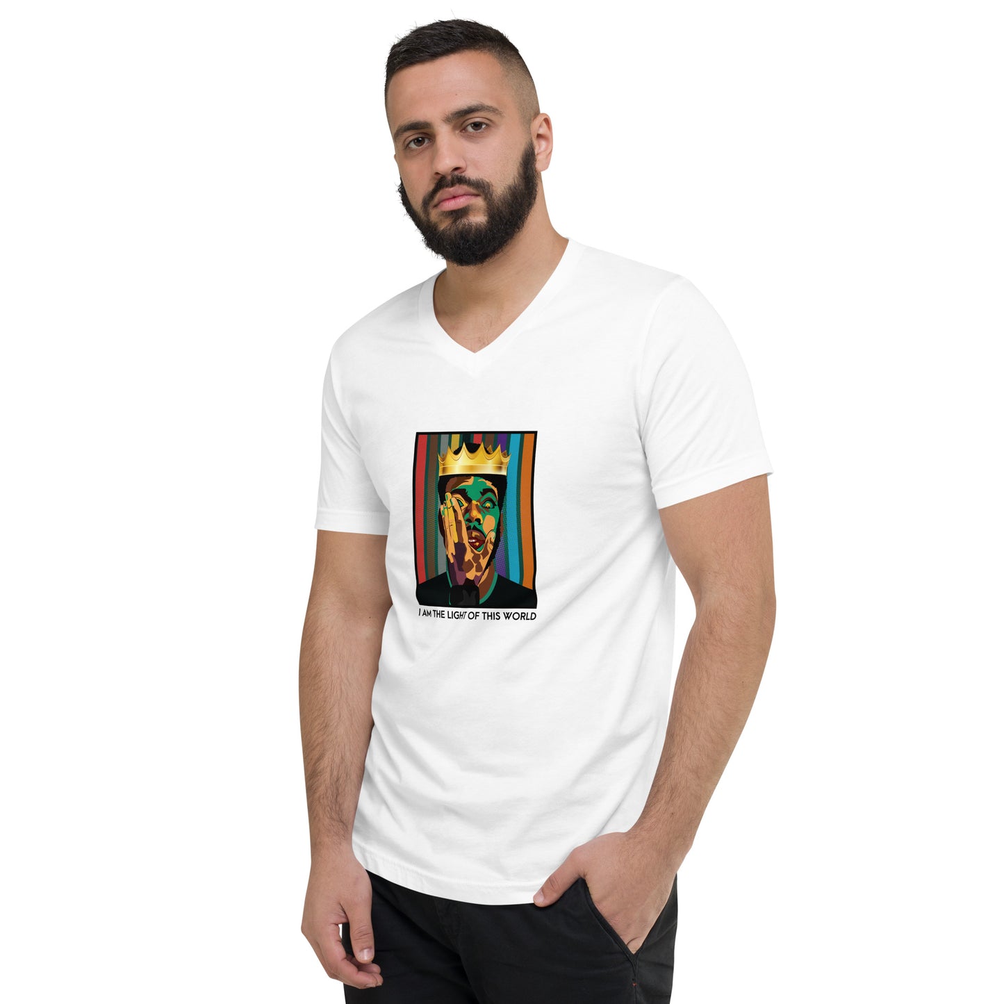 I Am The Light Of This World Men's V-Neck T-Shirt