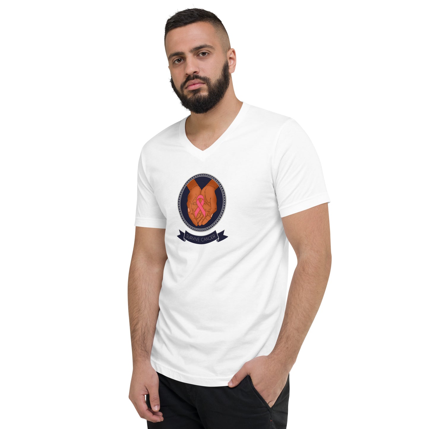 Survive Cancer Men's V-Neck T-Shirt