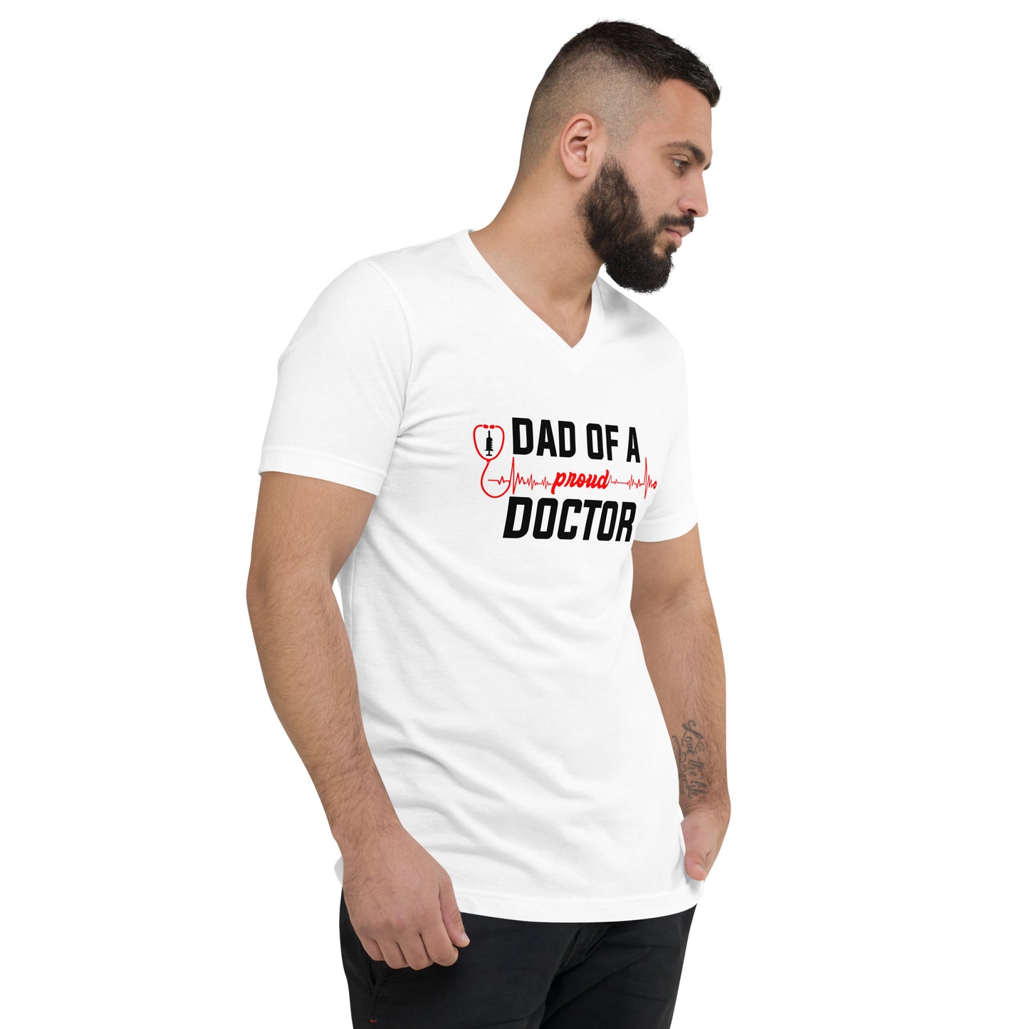 Dad Of A Proud Doctor Short Sleeve V-Neck T-Shirt