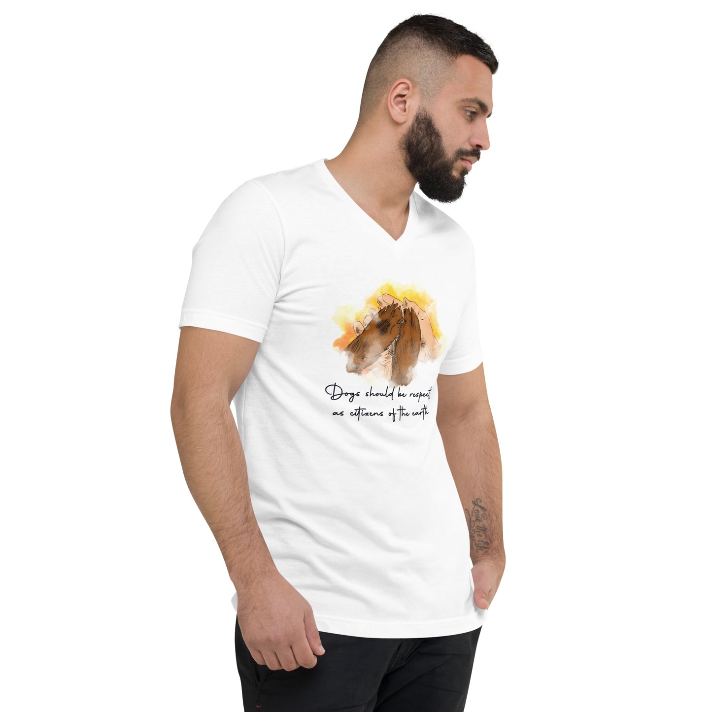 Dogs Should Be Respected Men's V-Neck T-Shirt