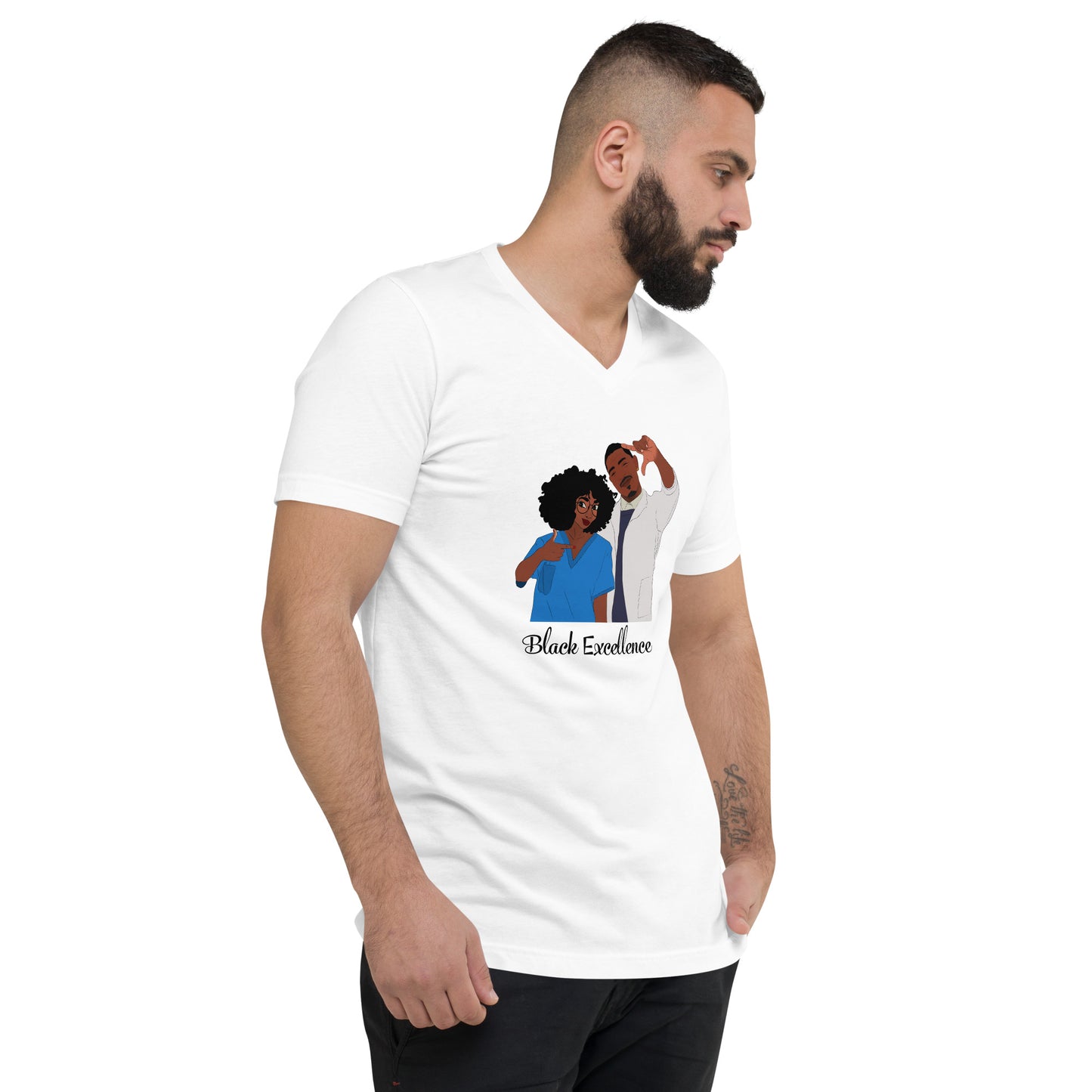 Black Excellence Men's V-Neck T-Shirt