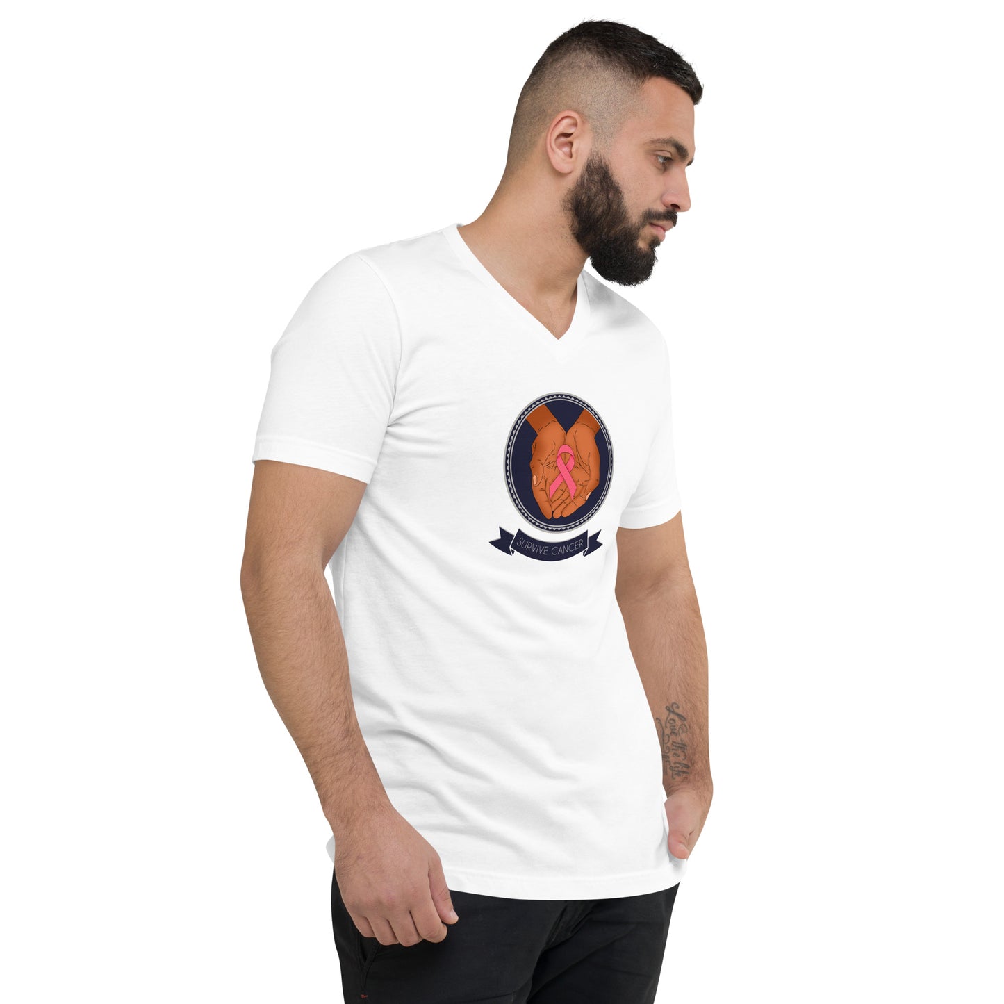 Survive Cancer Men's V-Neck T-Shirt