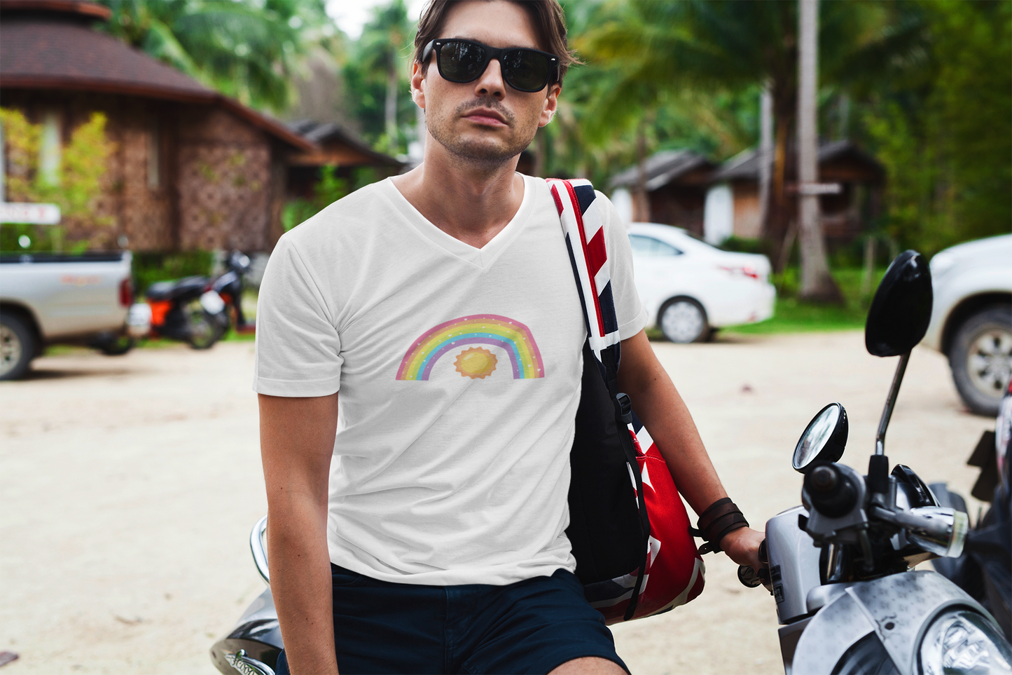 Rainbow Men's V-Neck T-Shirt