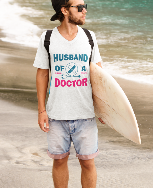 Husband Of A Doctor Men's V-Neck T-Shirt