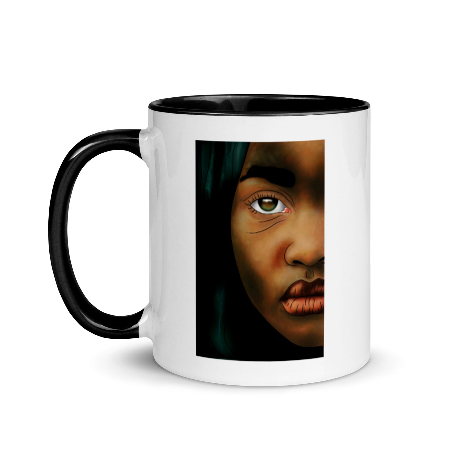Surprised Girl Mug with Color Inside
