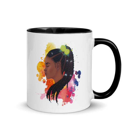 Beautiful Girl Mug with Color Inside