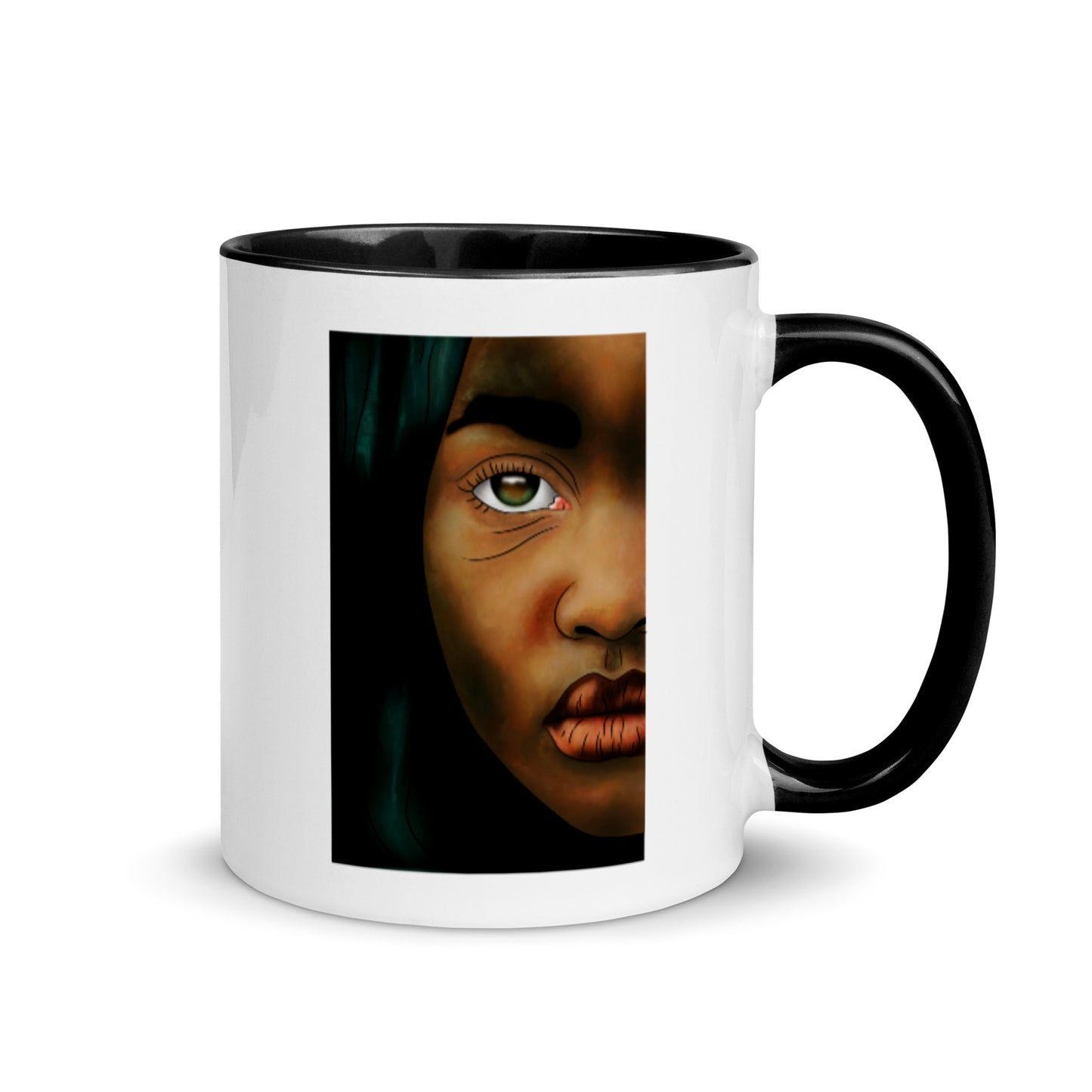 Surprised Girl Mug with Color Inside