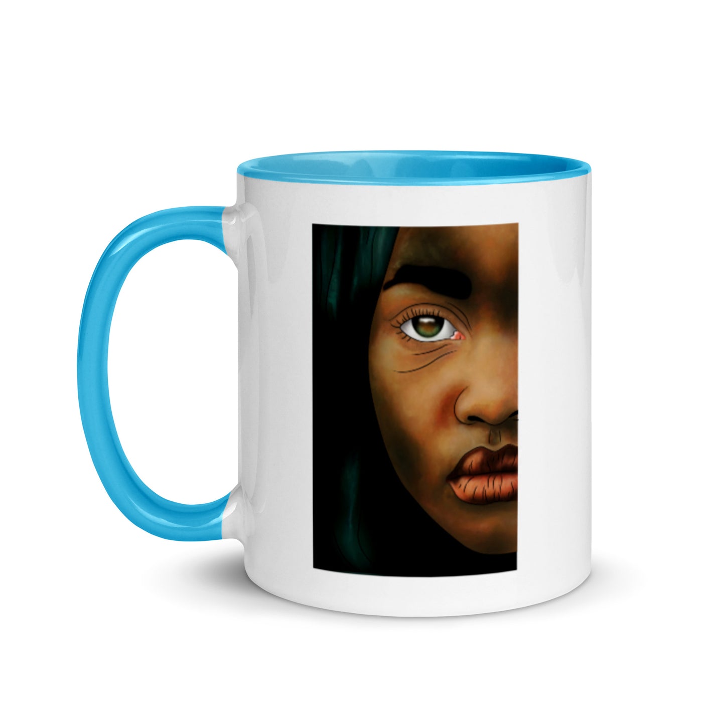 Surprised Girl Mug with Color Inside