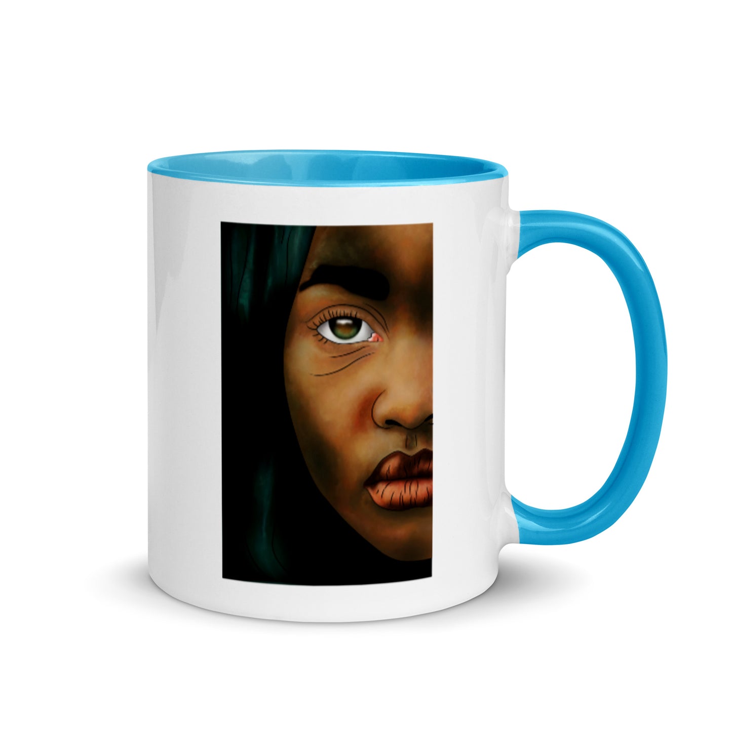 Surprised Girl Mug with Color Inside