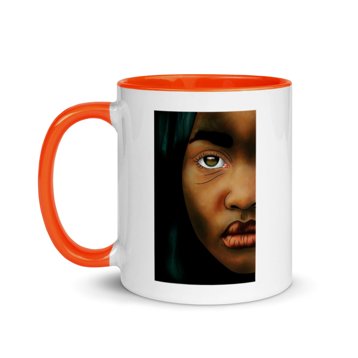 Surprised Girl Mug with Color Inside
