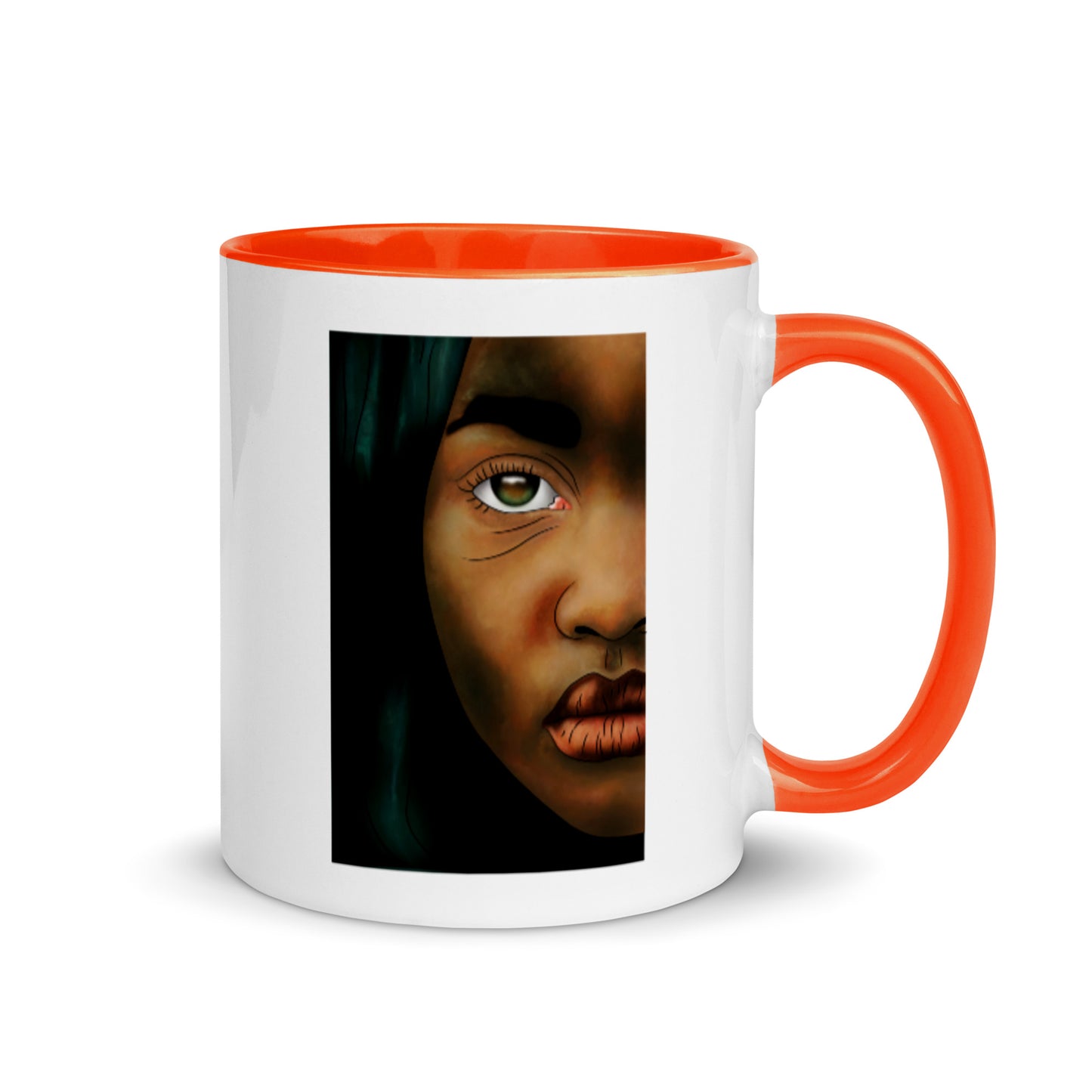 Surprised Girl Mug with Color Inside