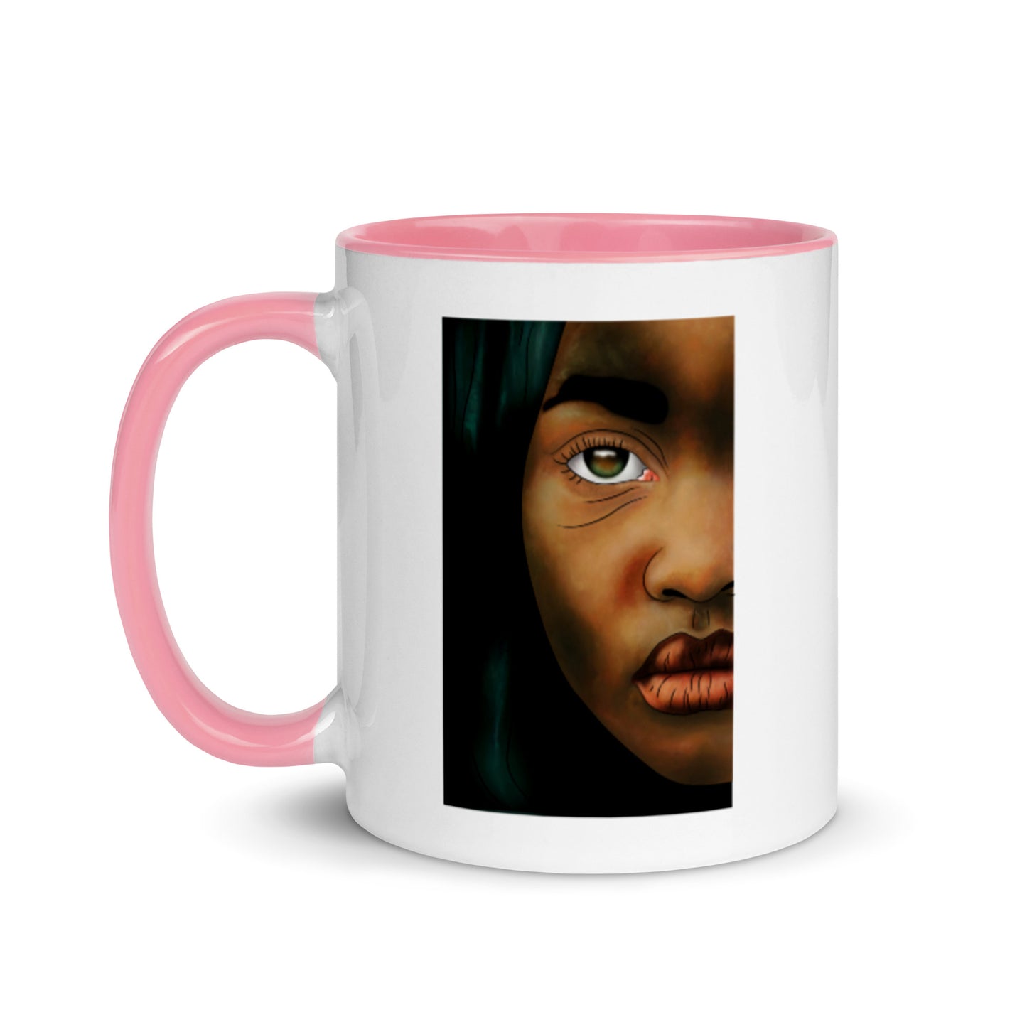 Surprised Girl Mug with Color Inside