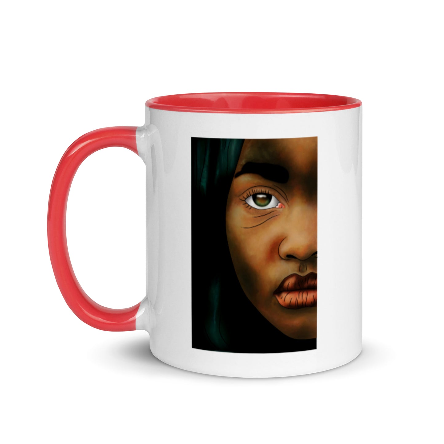 Surprised Girl Mug with Color Inside