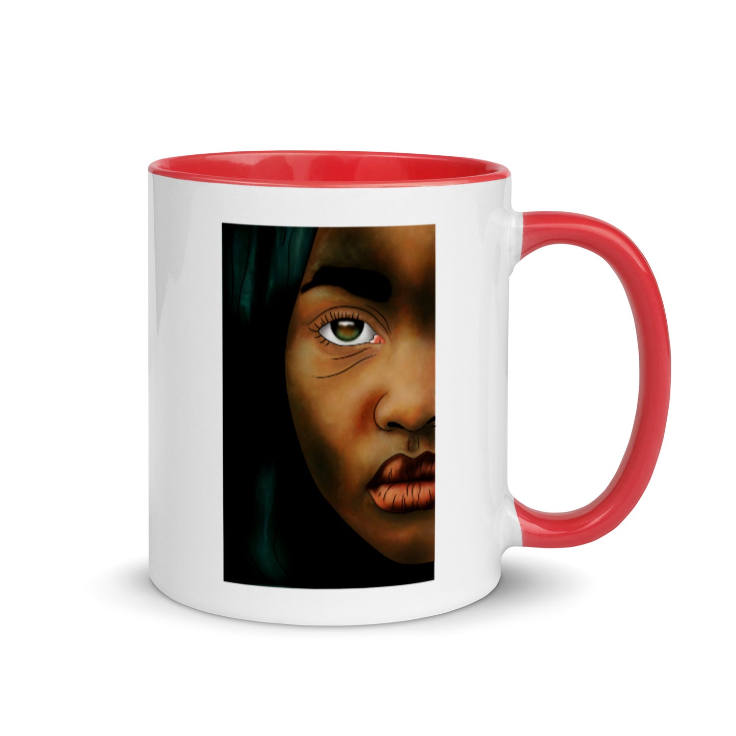 Surprised Girl Mug with Color Inside