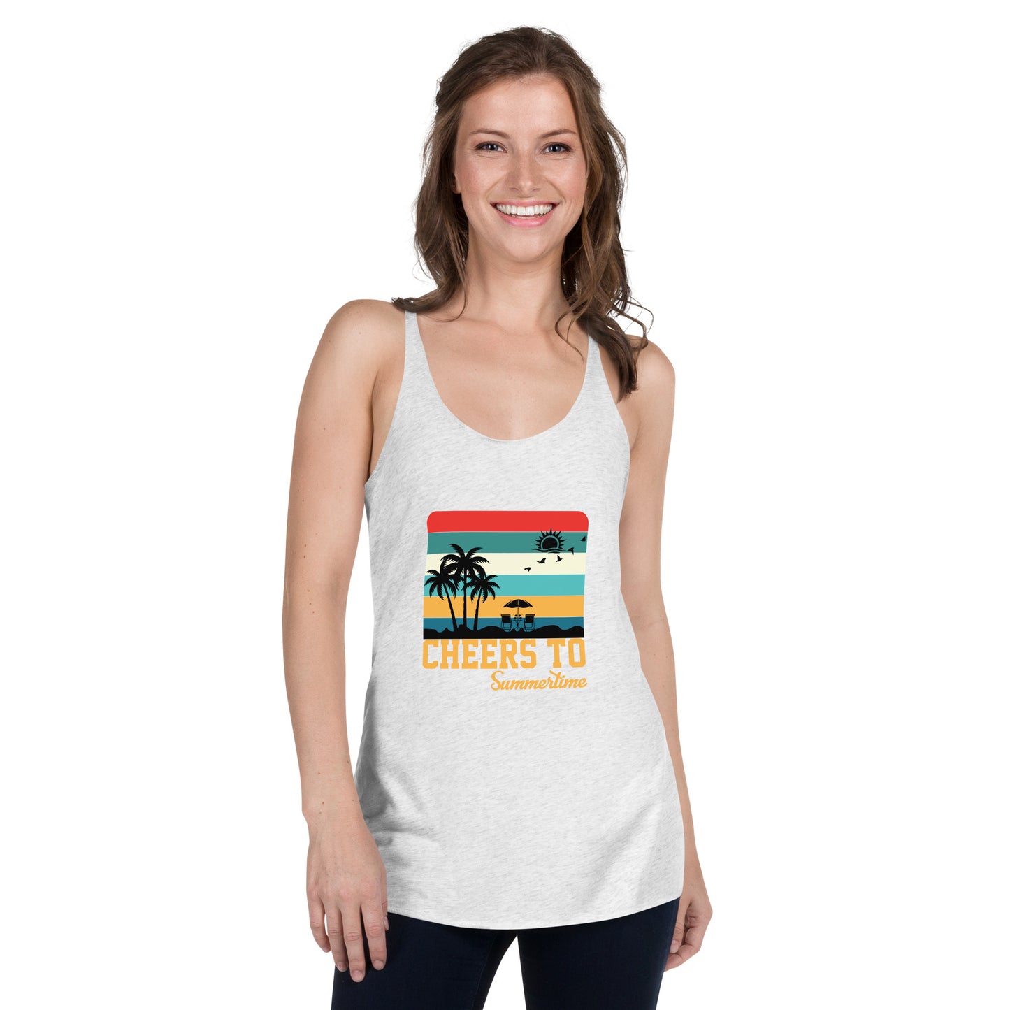 Cheers To Summertime Women's Racerback Tank