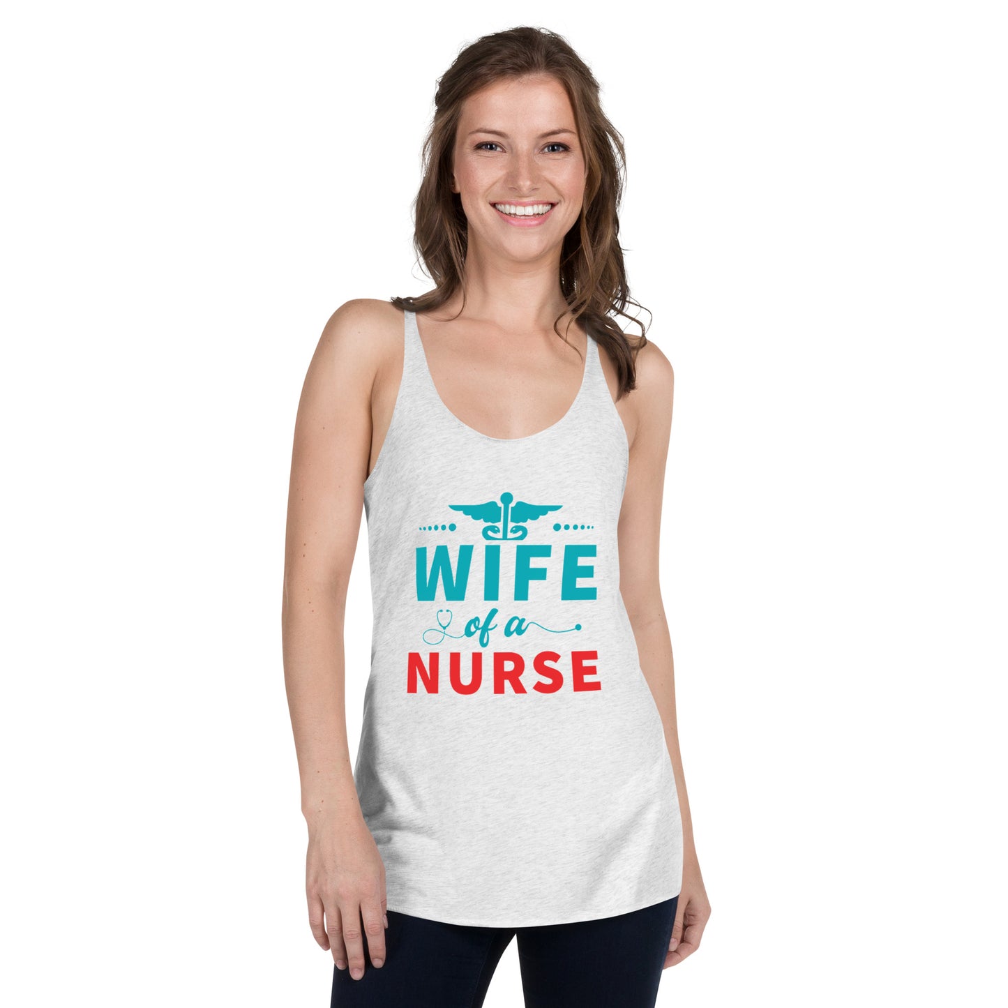 Wife Of A Nurse Women's Racerback Tank